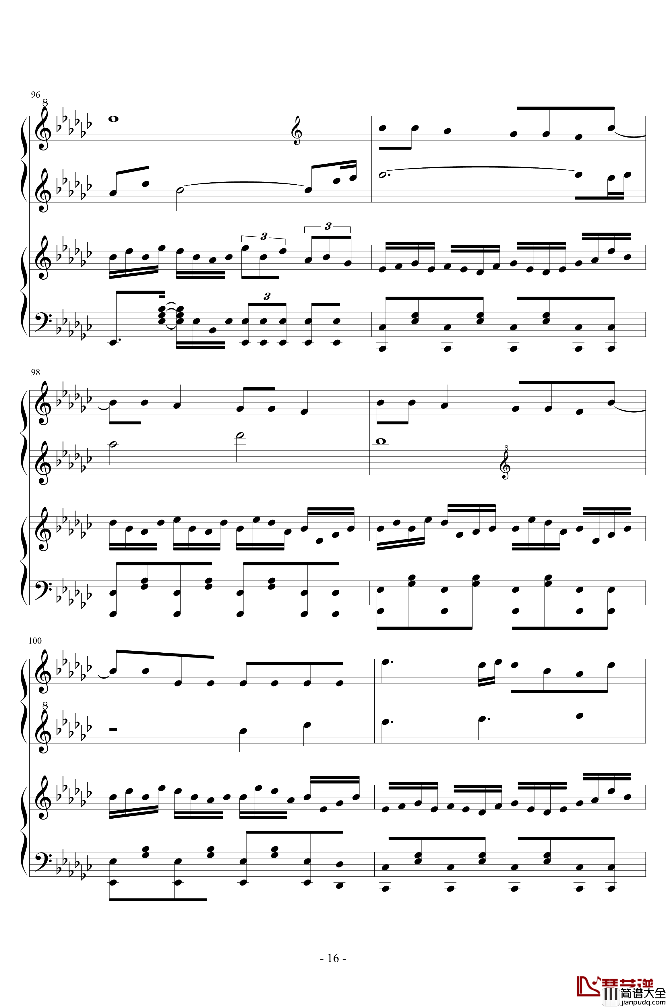 Bad_apple!!×东方角色组曲钢琴谱_Piano.ver_东方project