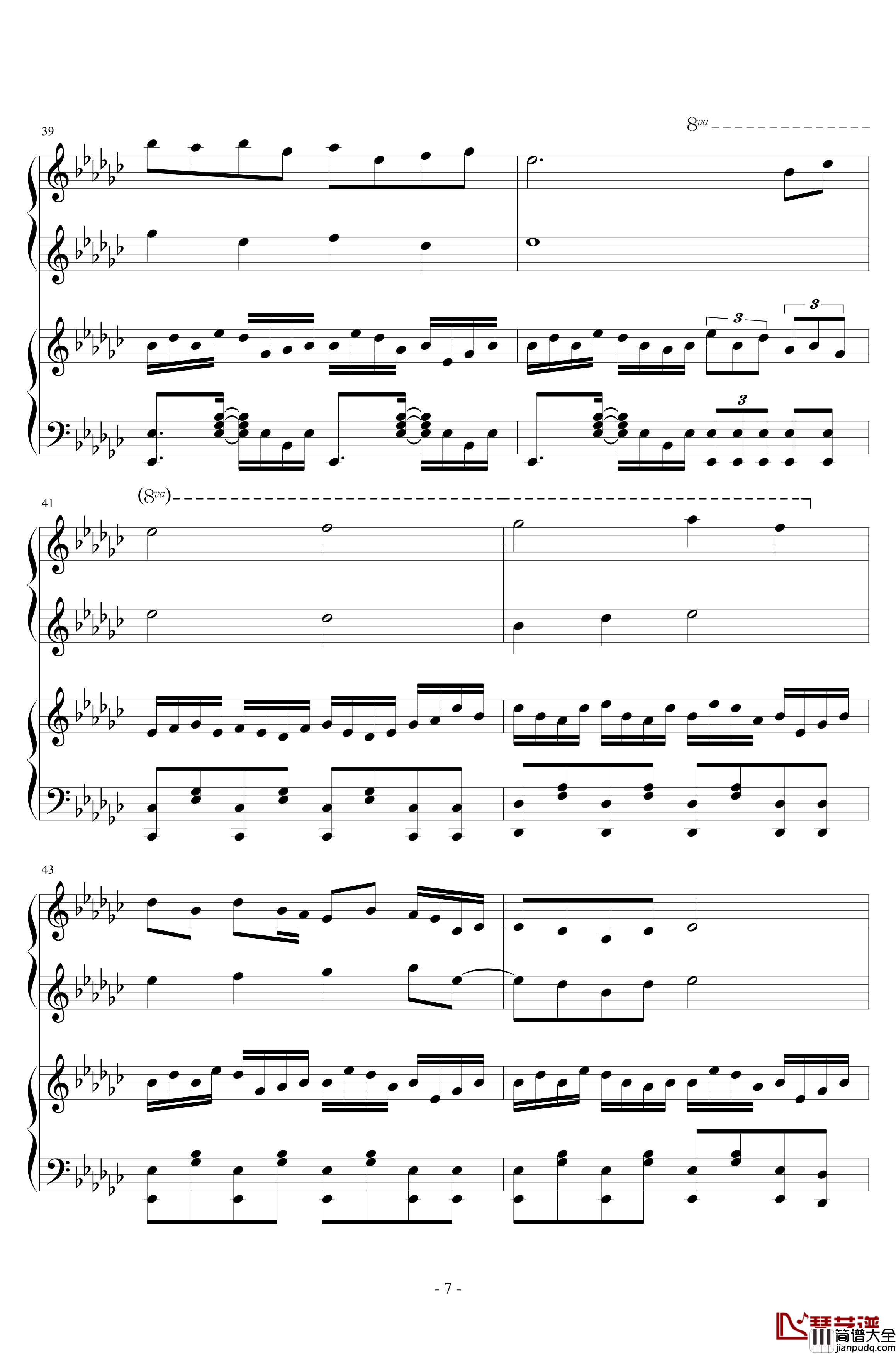 Bad_apple!!×东方角色组曲钢琴谱_Piano.ver_东方project