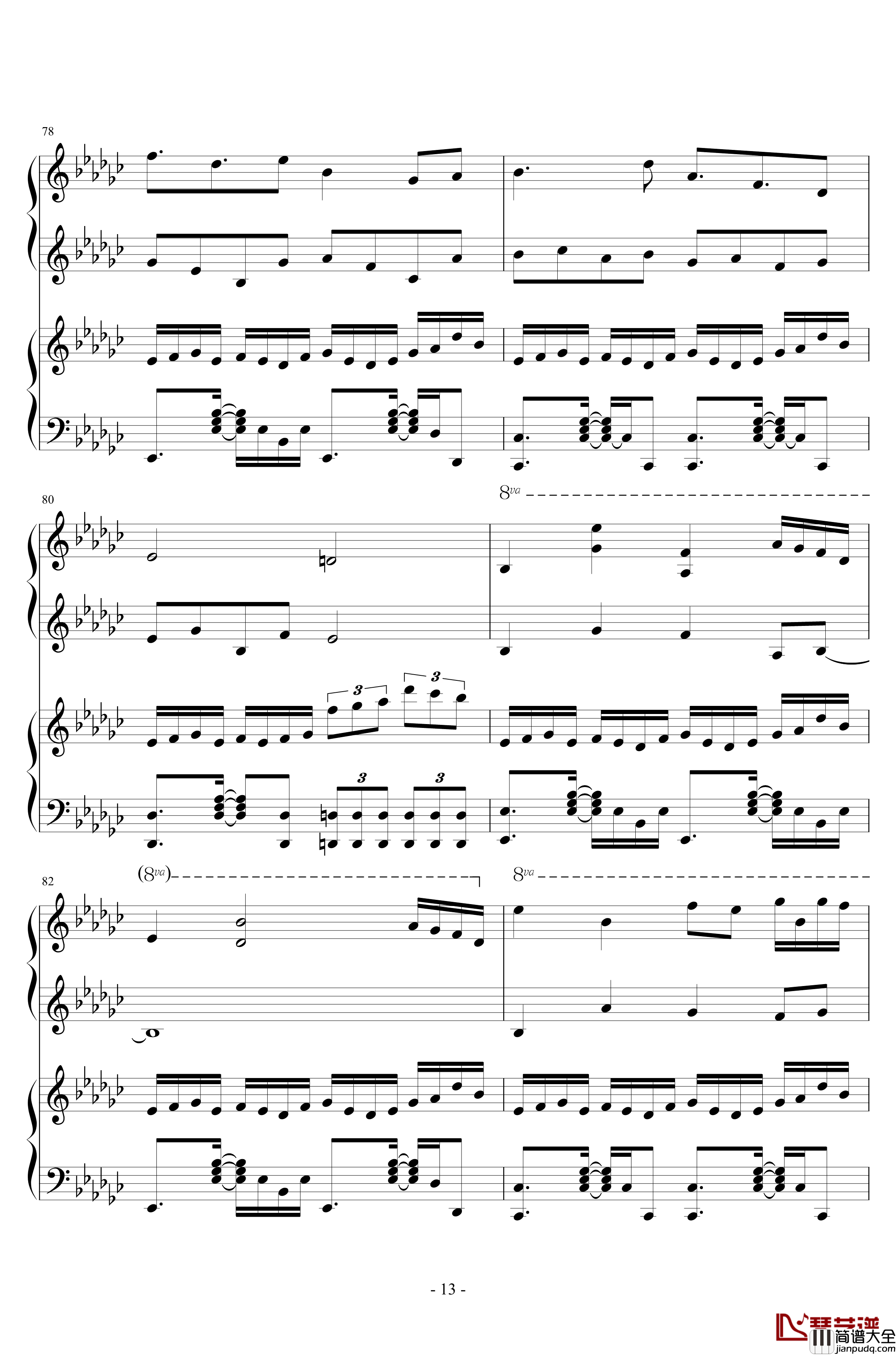 Bad_apple!!×东方角色组曲钢琴谱_Piano.ver_东方project