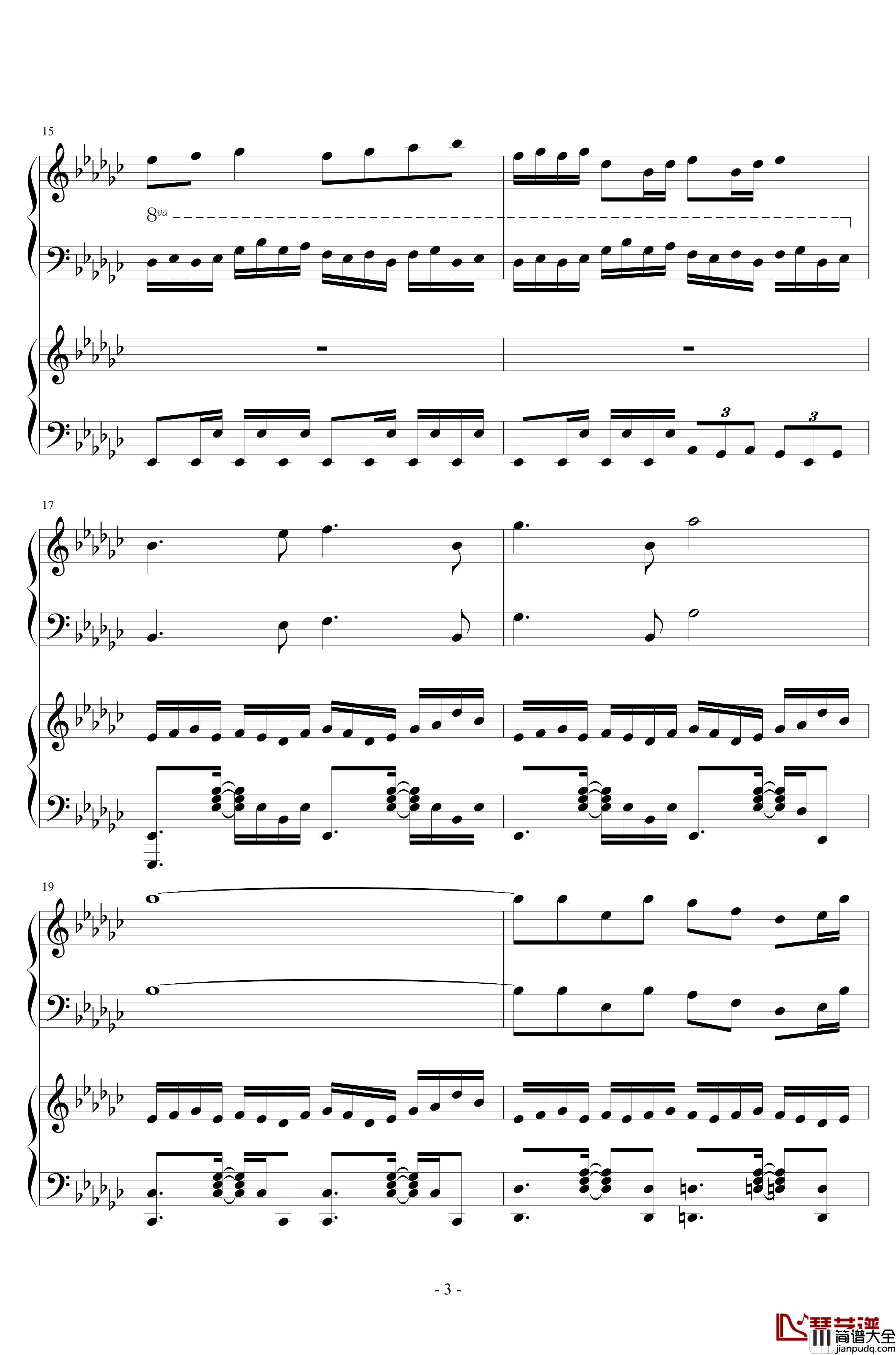 Bad_apple!!×东方角色组曲钢琴谱_Piano.ver_东方project