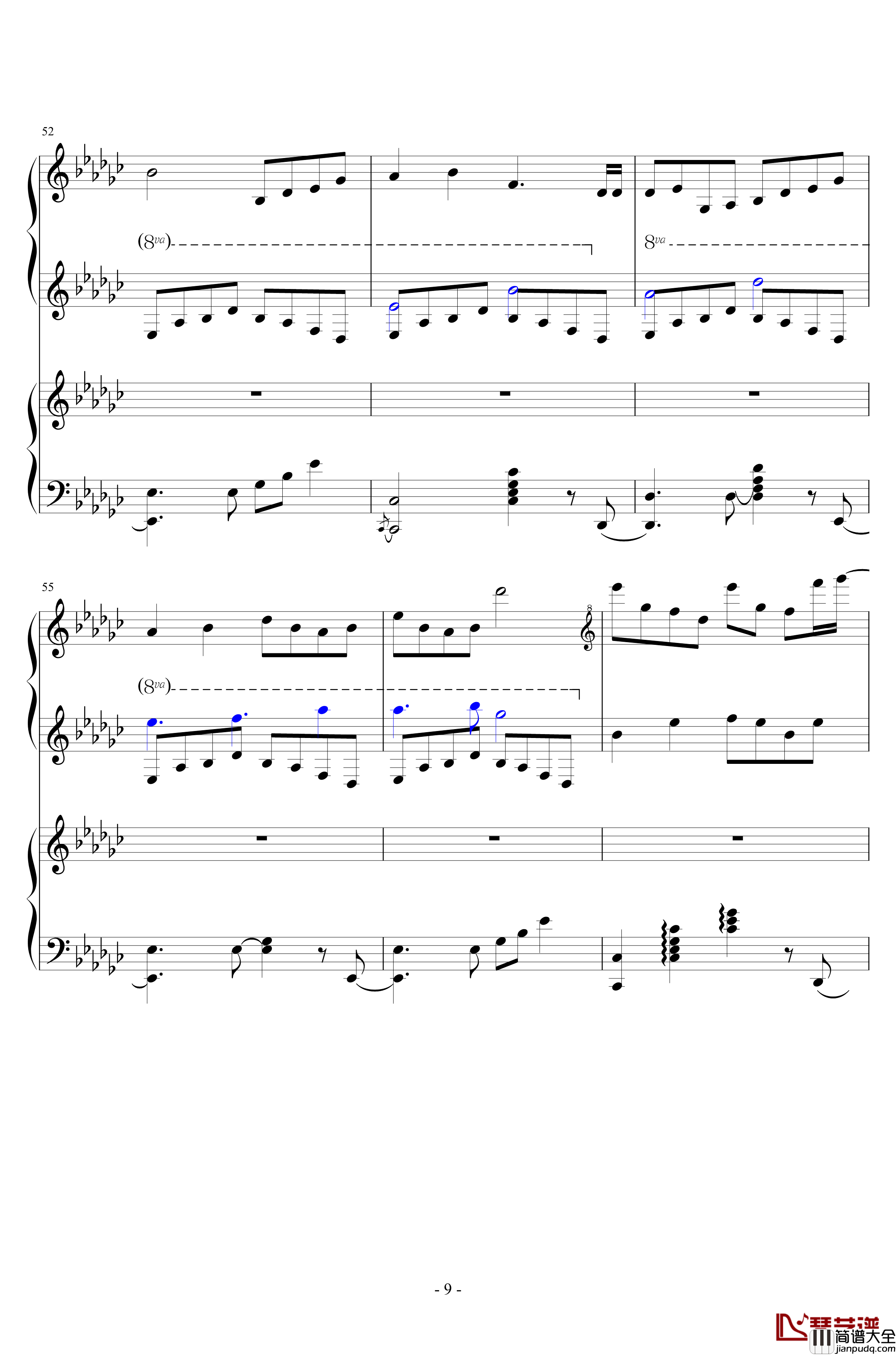 Bad_apple!!×东方角色组曲钢琴谱_Piano.ver_东方project