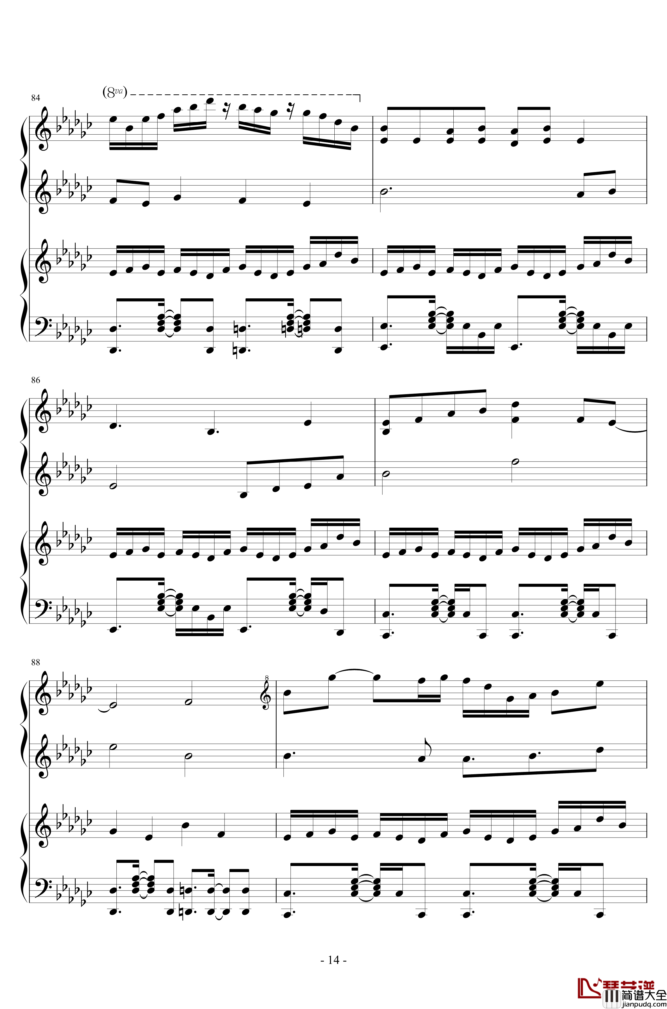 Bad_apple!!×东方角色组曲钢琴谱_Piano.ver_东方project