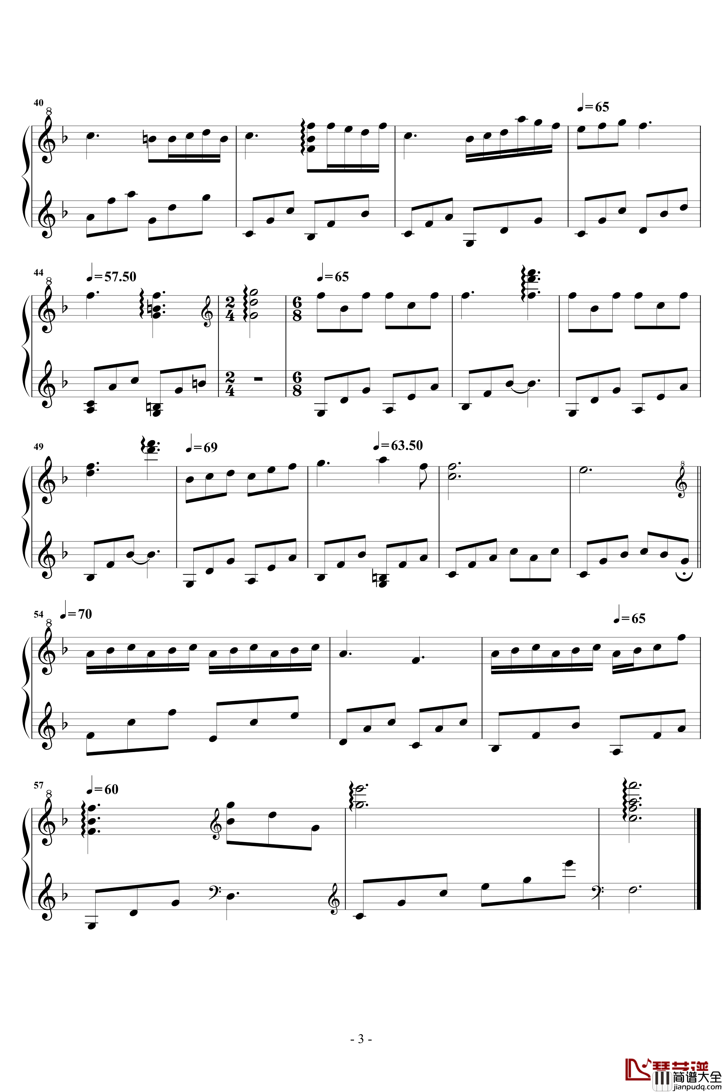 幸福时光钢琴谱_纯音乐_姚欣蓓