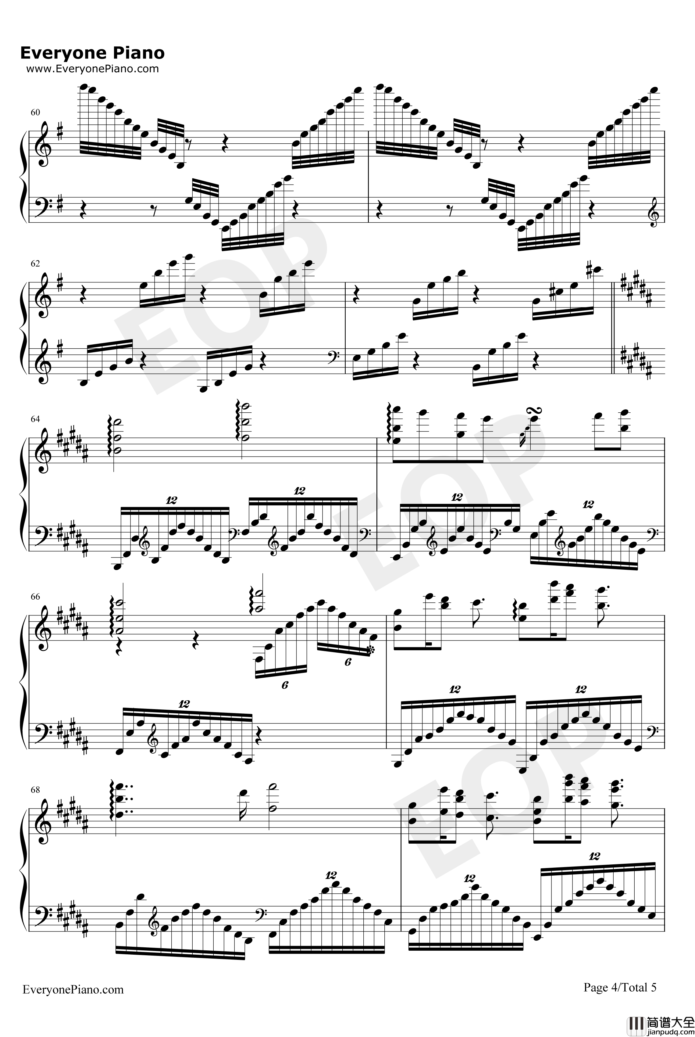 薛之谦经典歌曲串烧钢琴谱_薛之谦