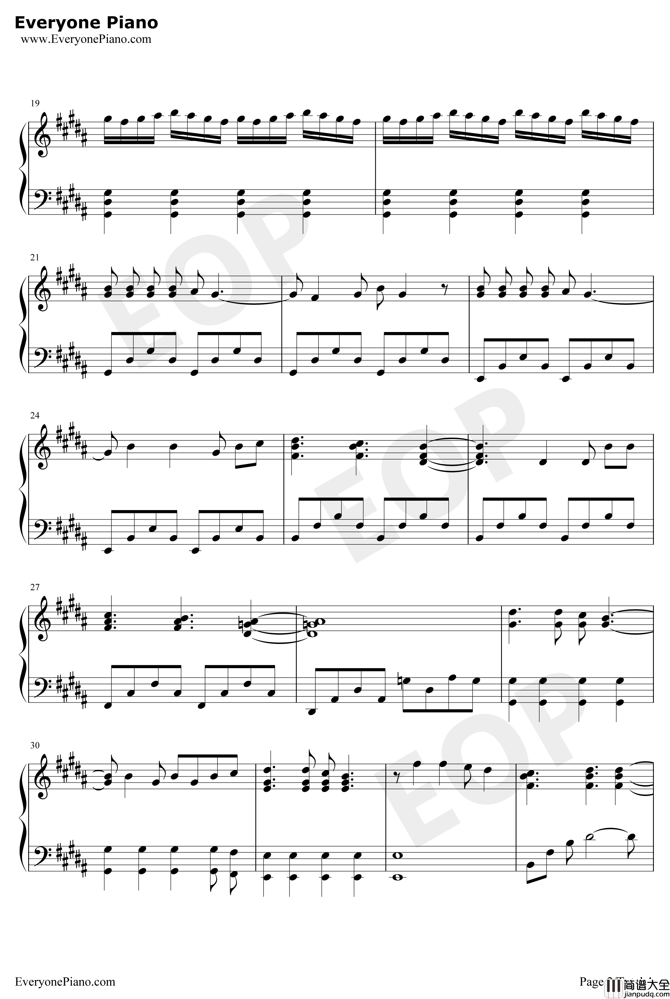 裏切り者のレクイエム钢琴谱_长谷川大介_JOJO的奇妙冒险黄金之风OP2