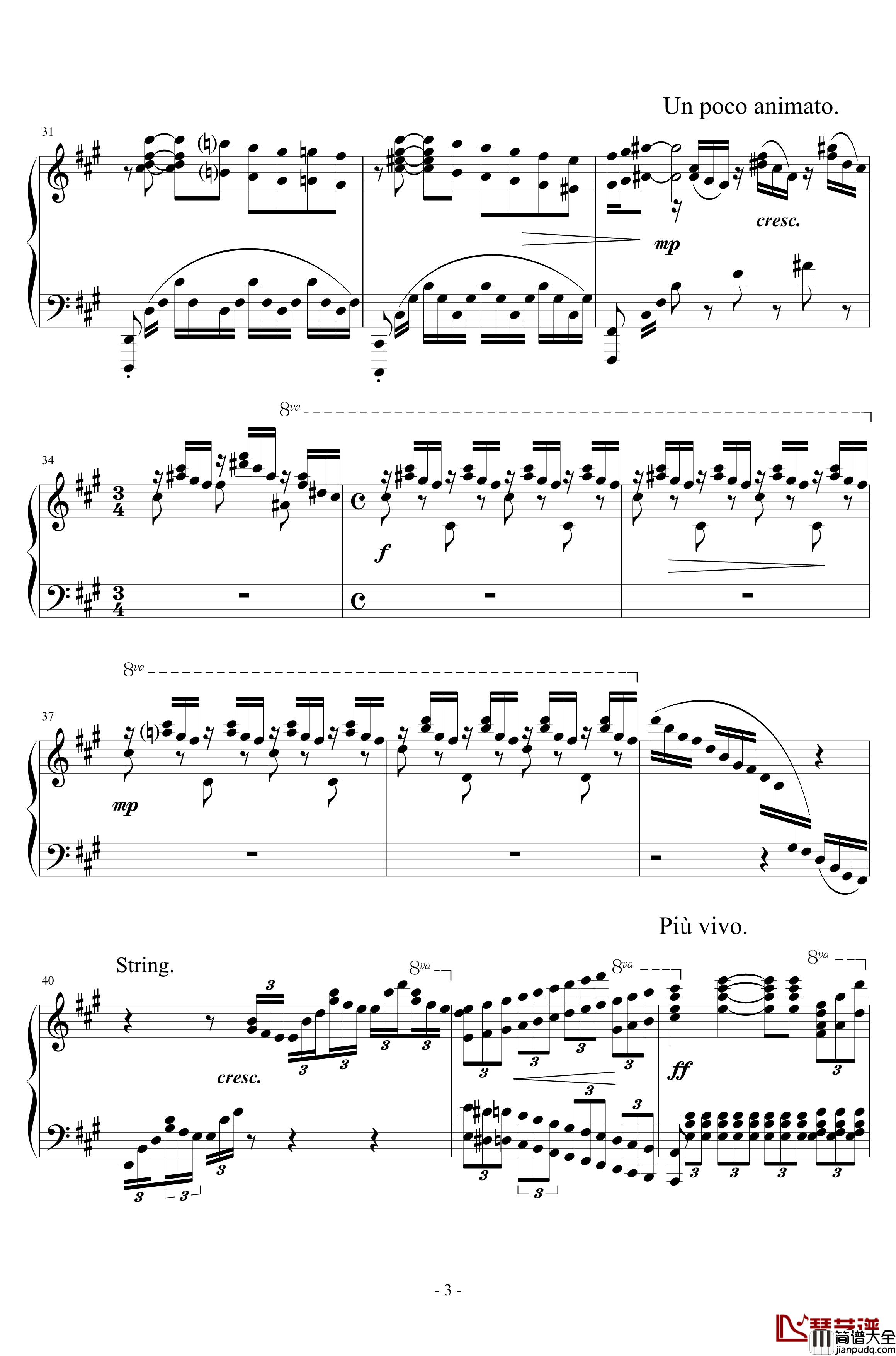 降E大调夜曲钢琴谱_毛五郎