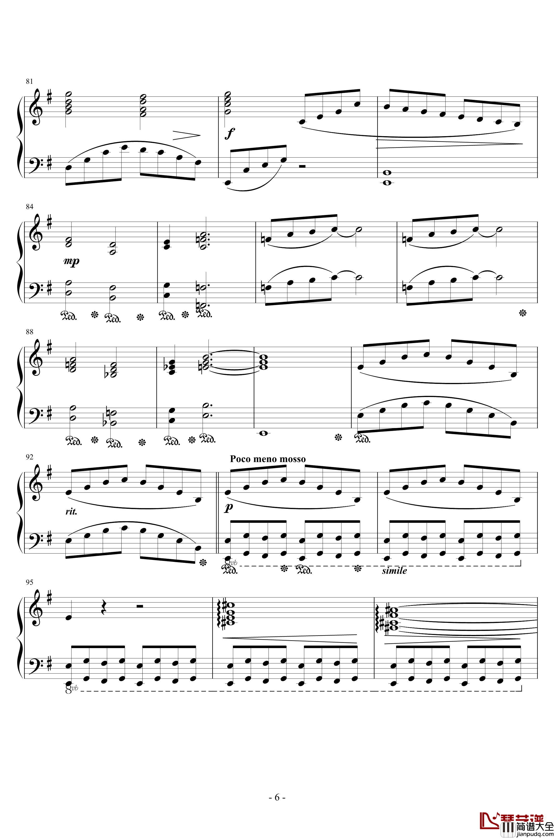 Main_Theme_of_Final_Fantasy_VII钢琴谱_浜口史郎