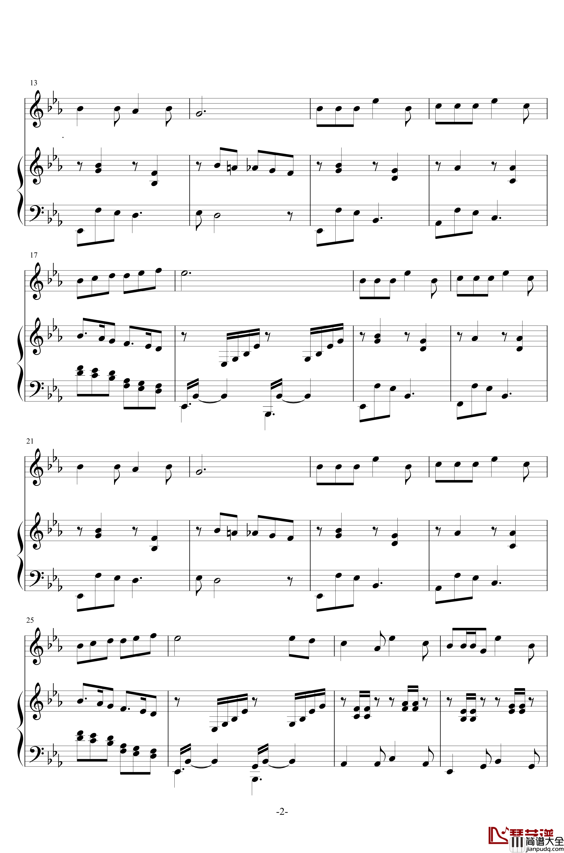 琴巢之歌钢琴谱_温叶子