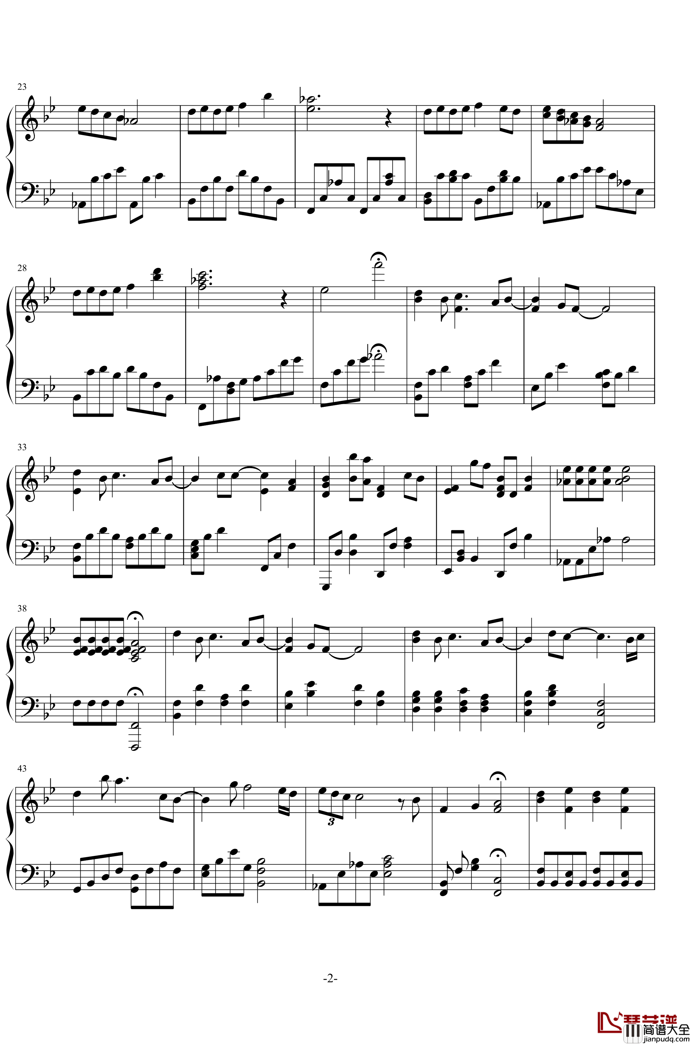 不散，不见钢琴谱_莫文蔚