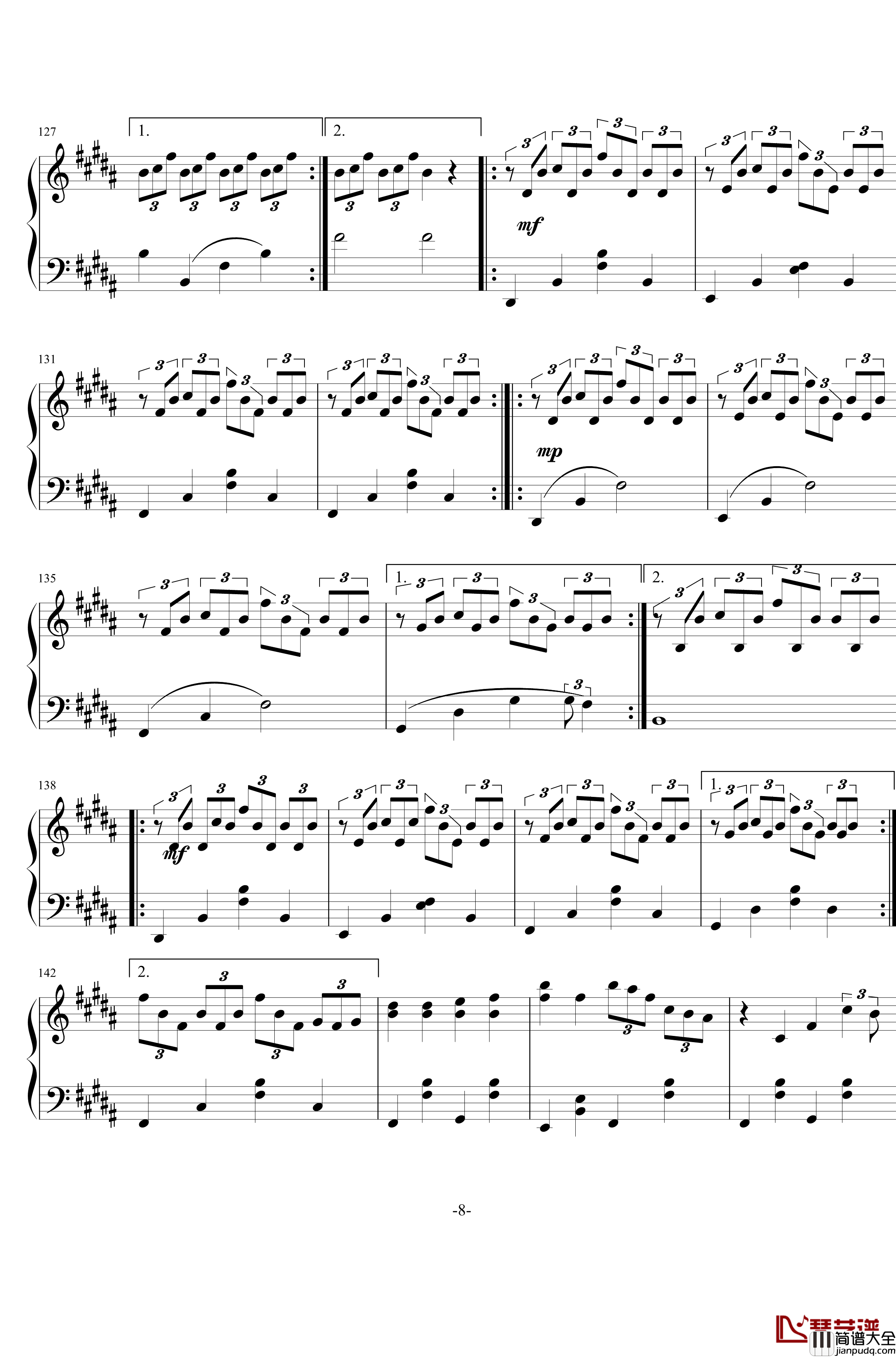 你的名字插曲钢琴谱__スパークル__RADWIMPS