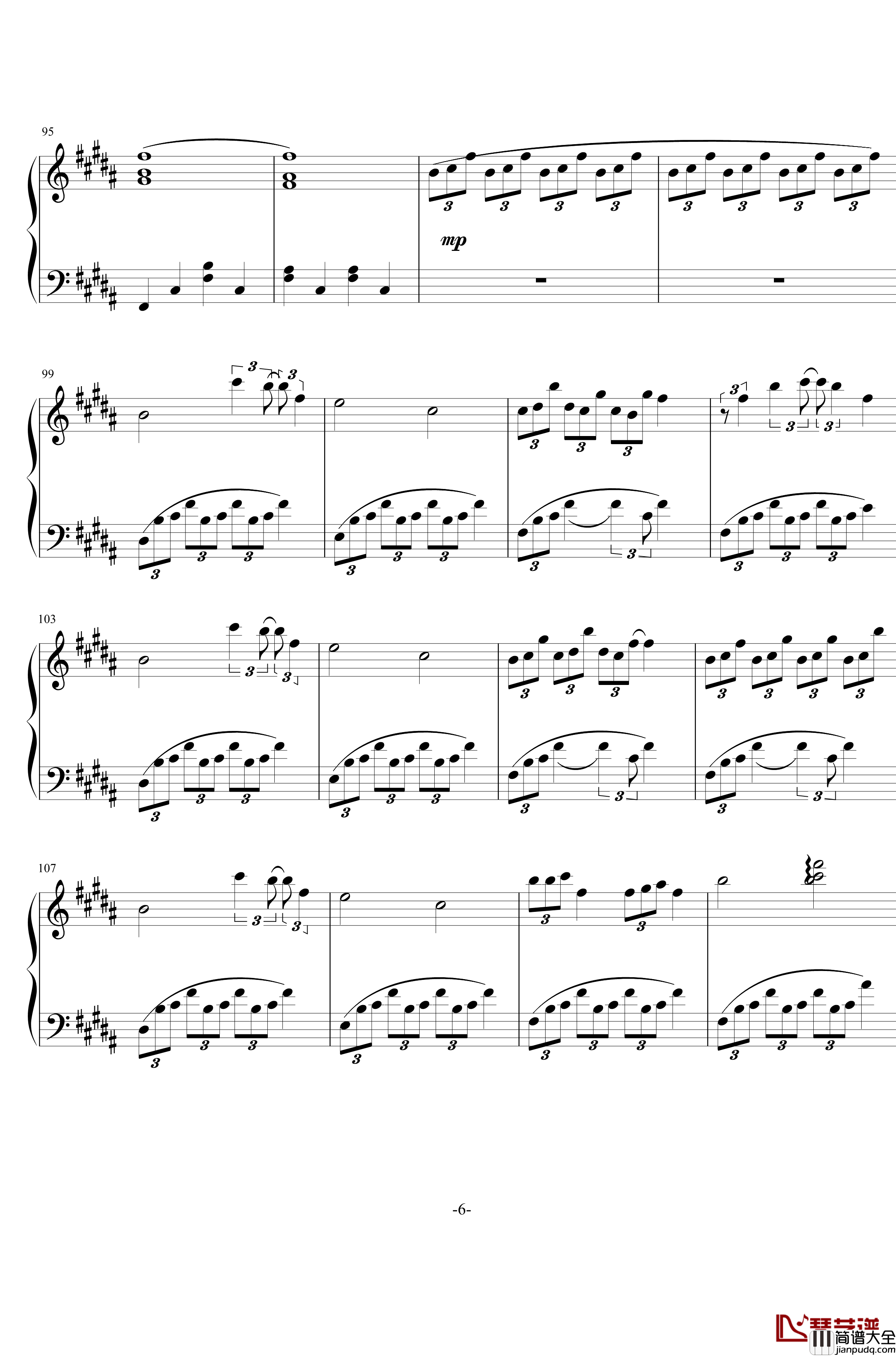 你的名字插曲钢琴谱__スパークル__RADWIMPS