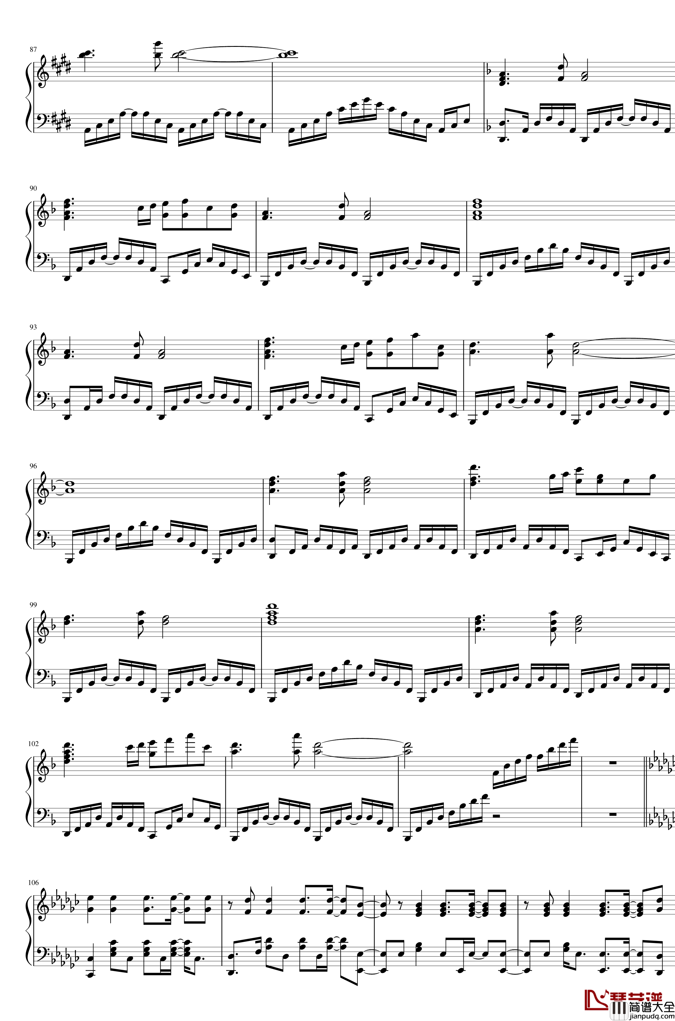 少女绮想曲钢琴谱_东方永夜抄_东方project_~_Dream_Battle