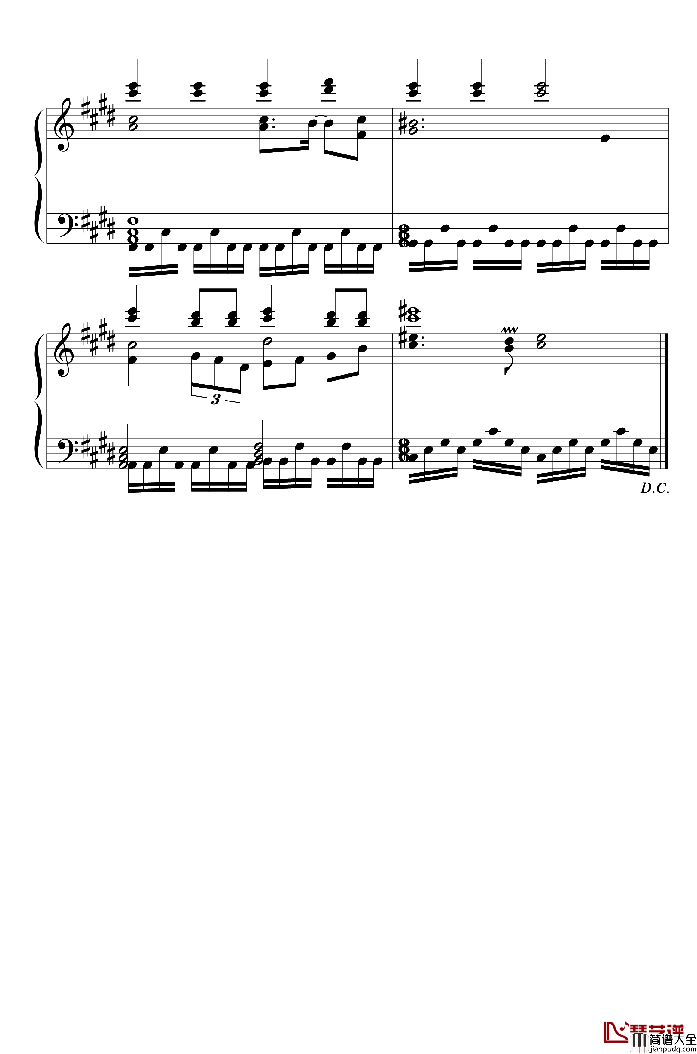 灰姑娘的笼子钢琴谱_东方永夜抄_东方project_~_Kagome