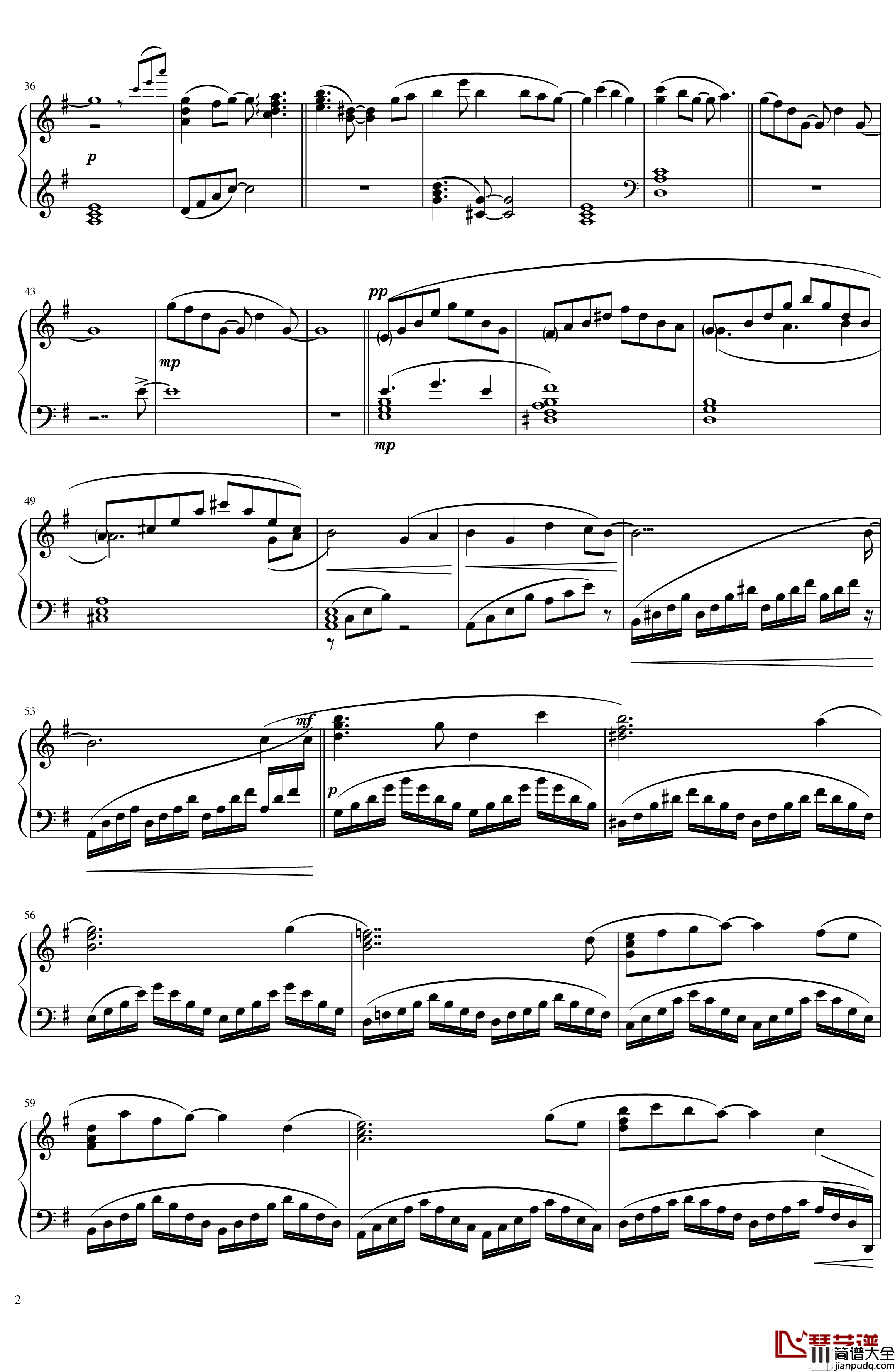 白色相簿2_ed_さよならのこと钢琴谱_Sayonara_No_Koto