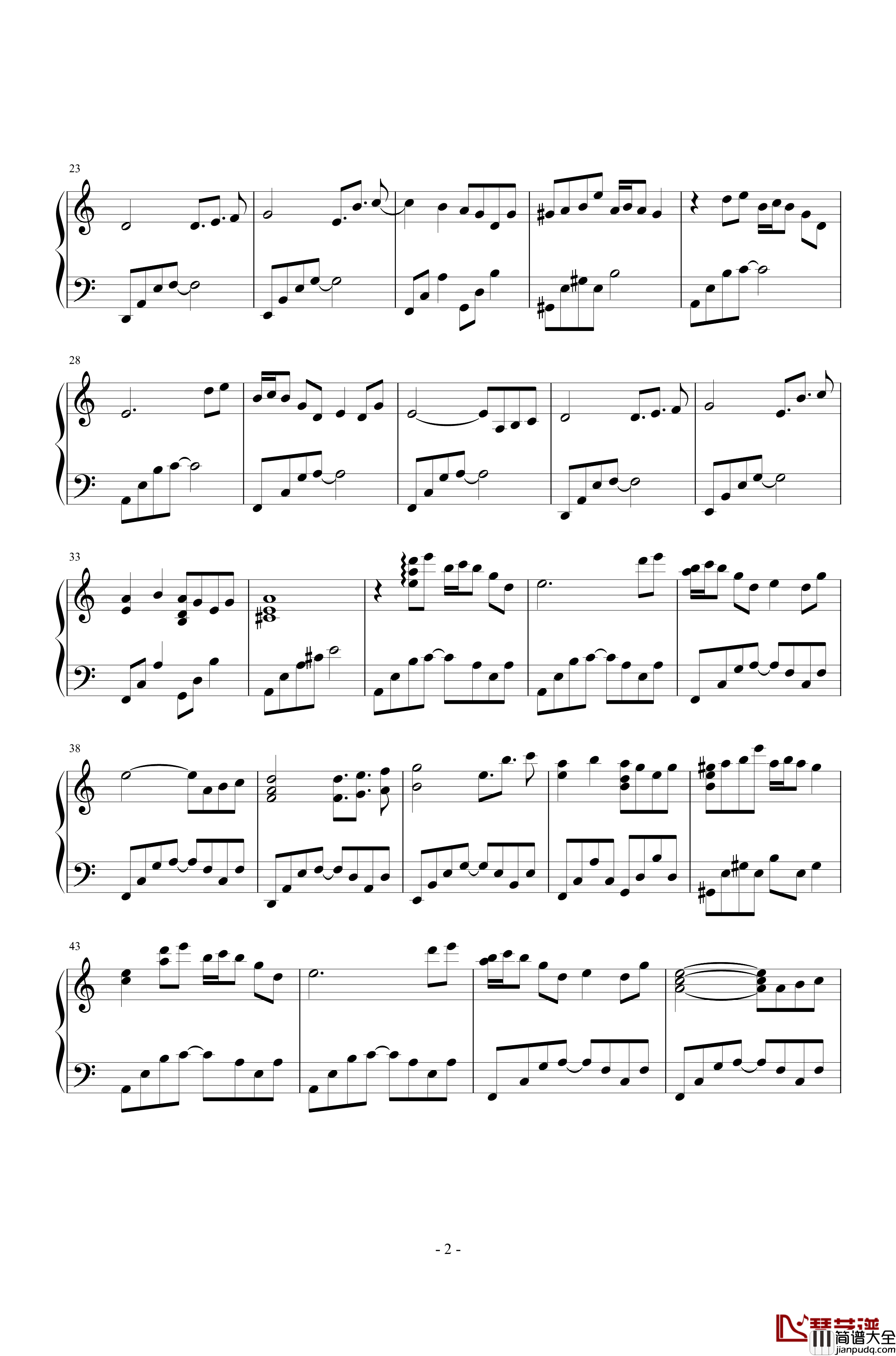 もう歌しか聞こえない钢琴谱_东方_zun