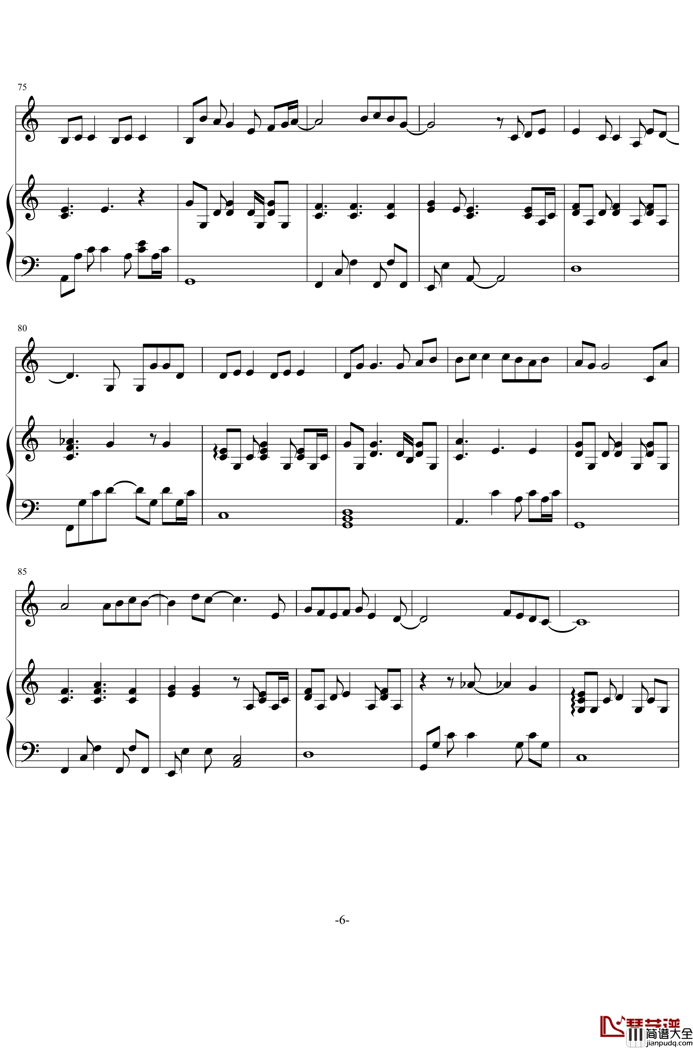 你好不好钢琴谱_伴奏_周兴哲