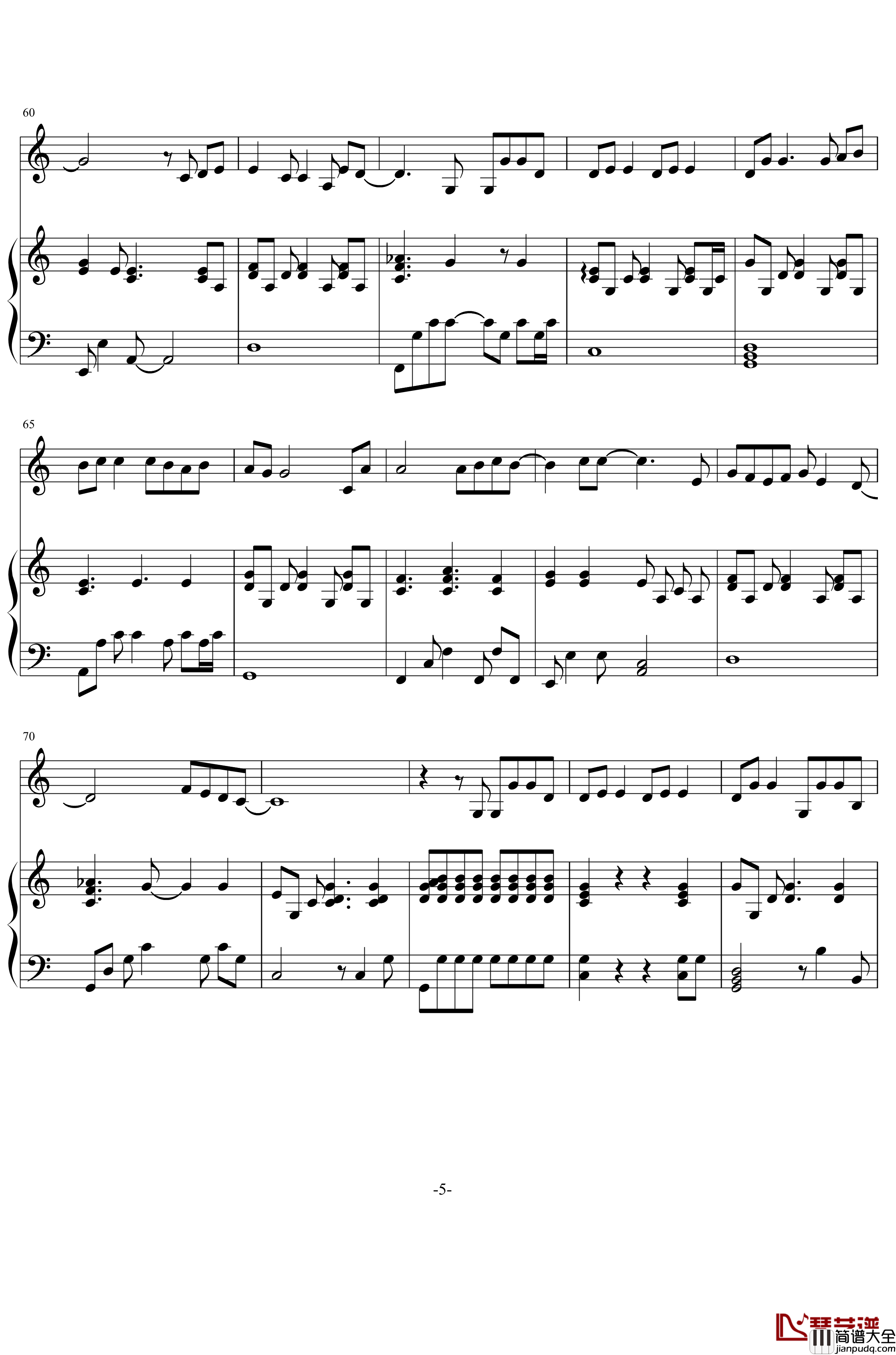 你好不好钢琴谱_伴奏_周兴哲