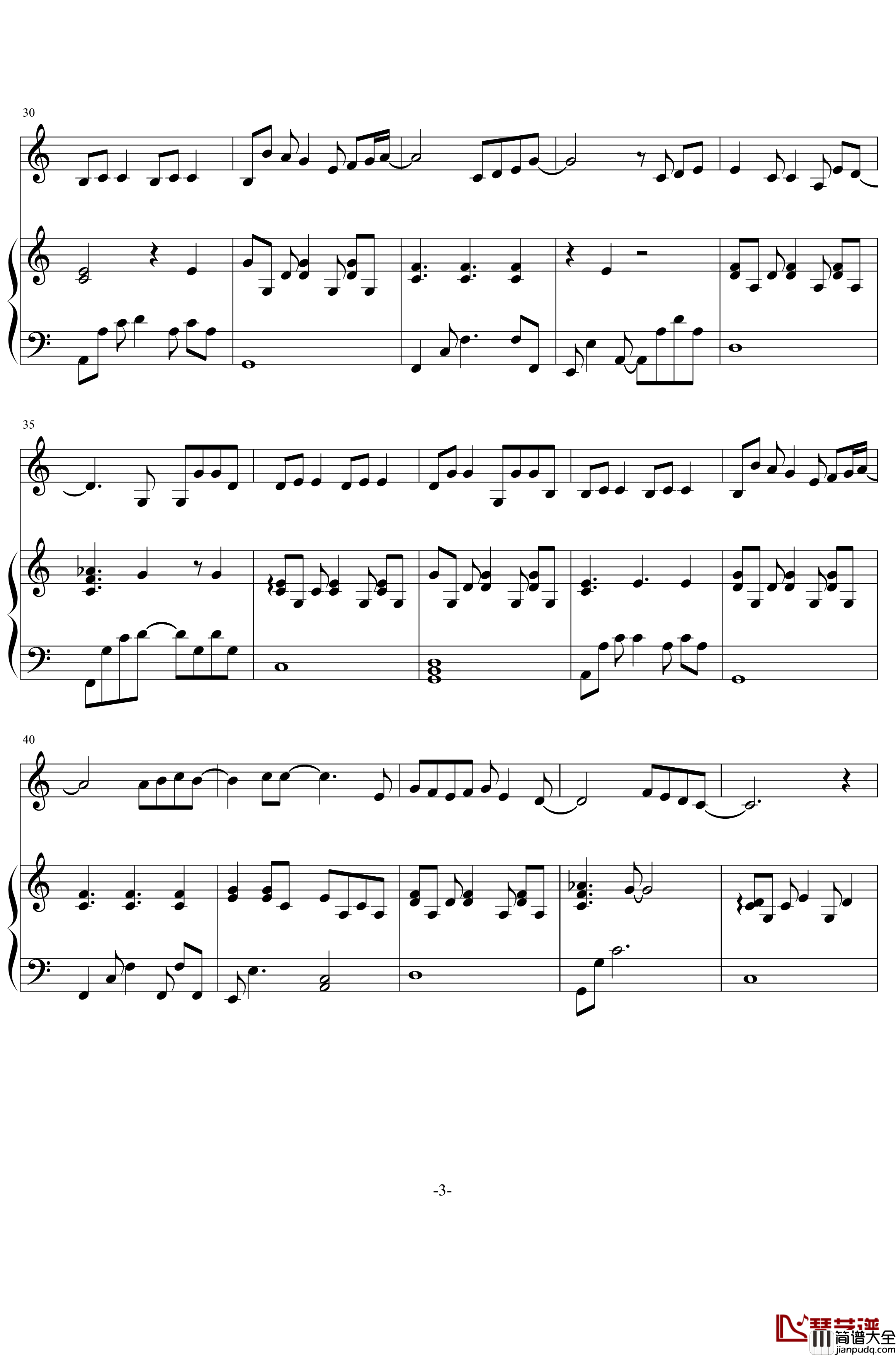 你好不好钢琴谱_伴奏_周兴哲