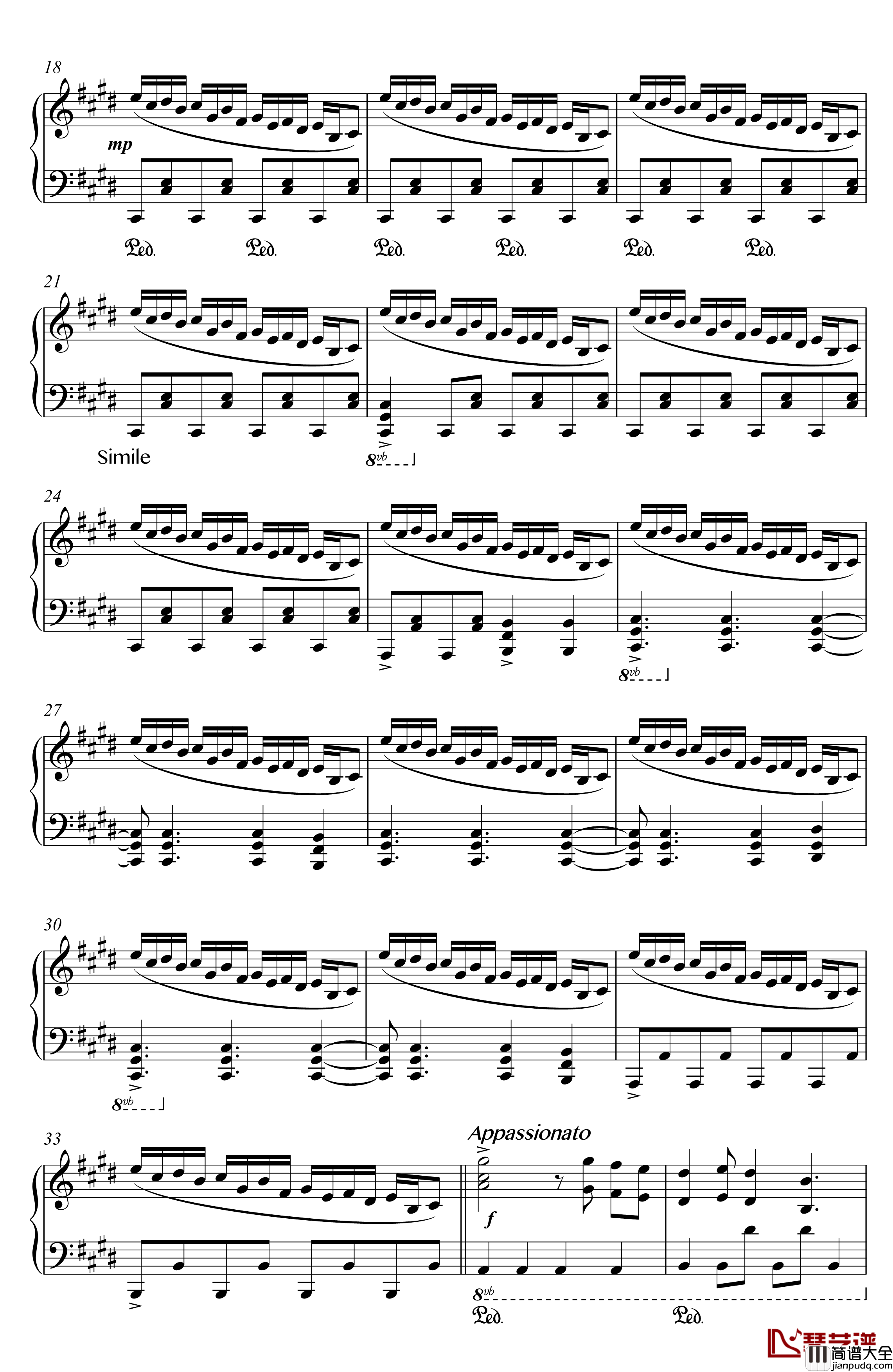 今宵は飄逸なエゴイスト钢琴谱～_Egoistic_Flowers._【幻想游戏3】今宵是飘逸的自我主义者_东方凭依华_触手猴