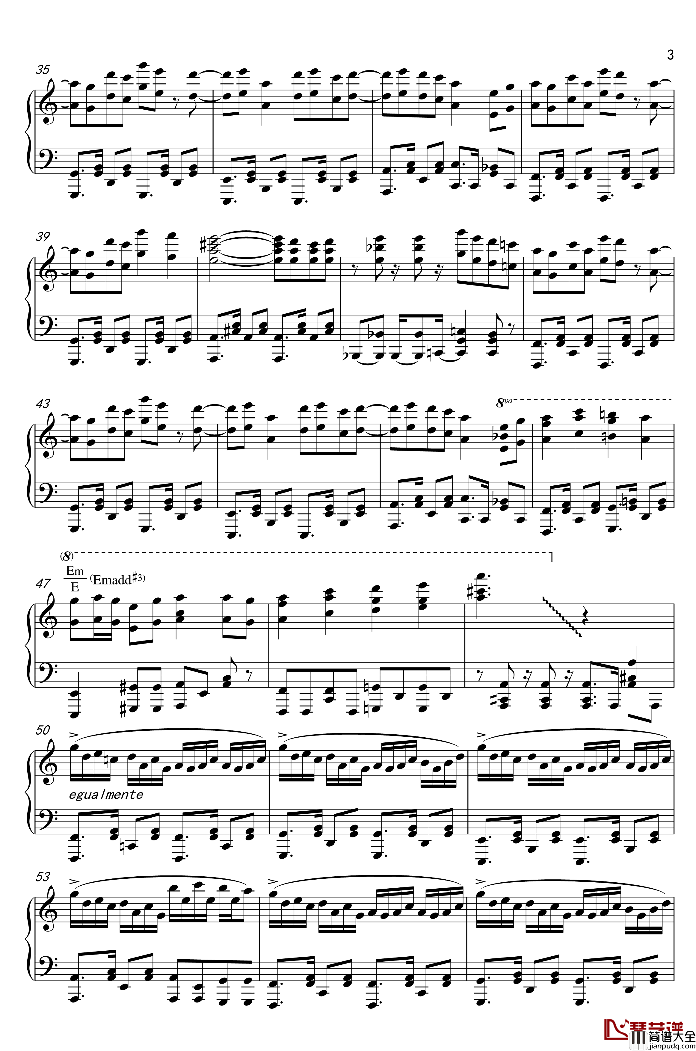 風来钢琴谱_触手猴