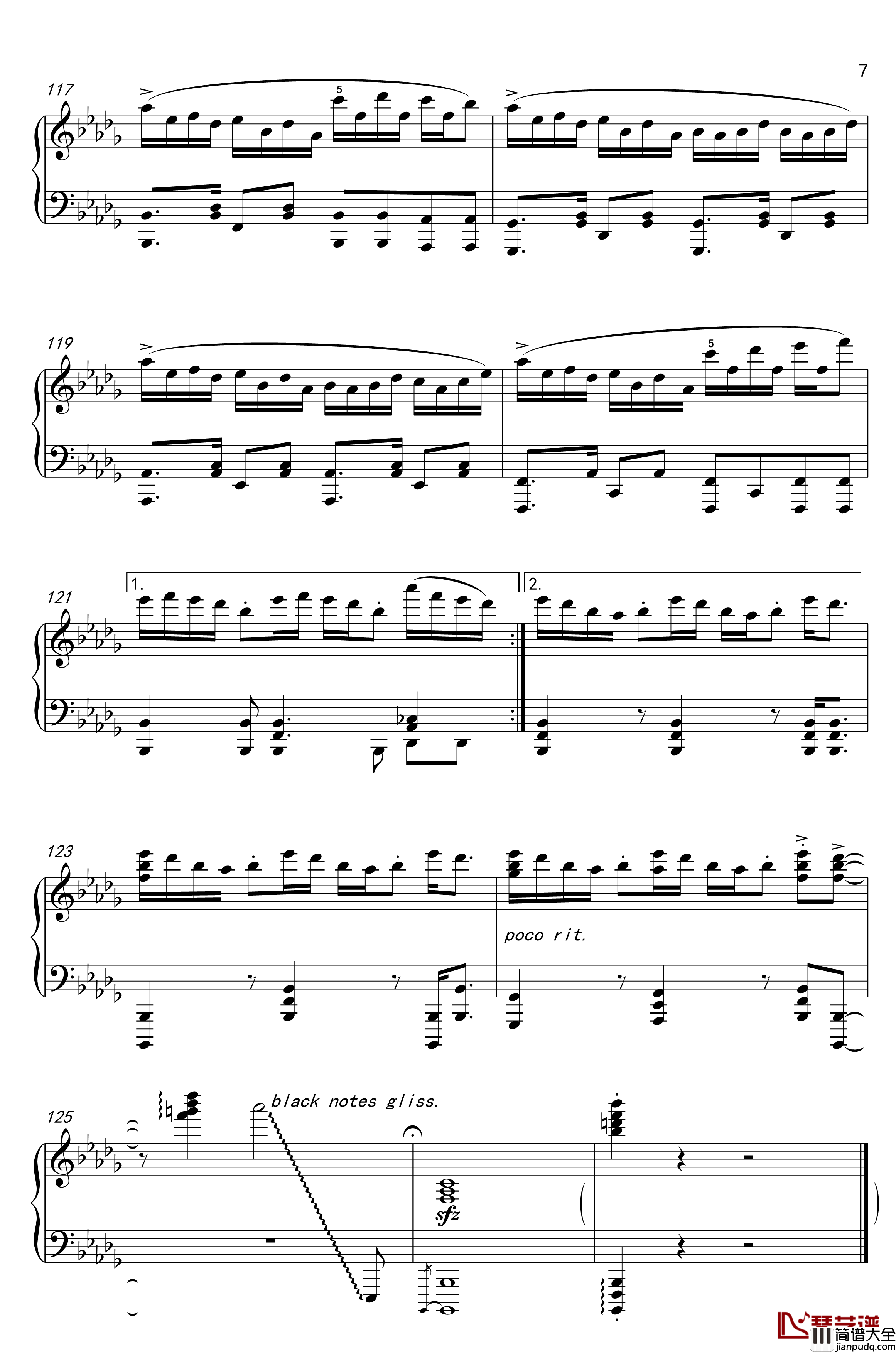 風来钢琴谱_触手猴