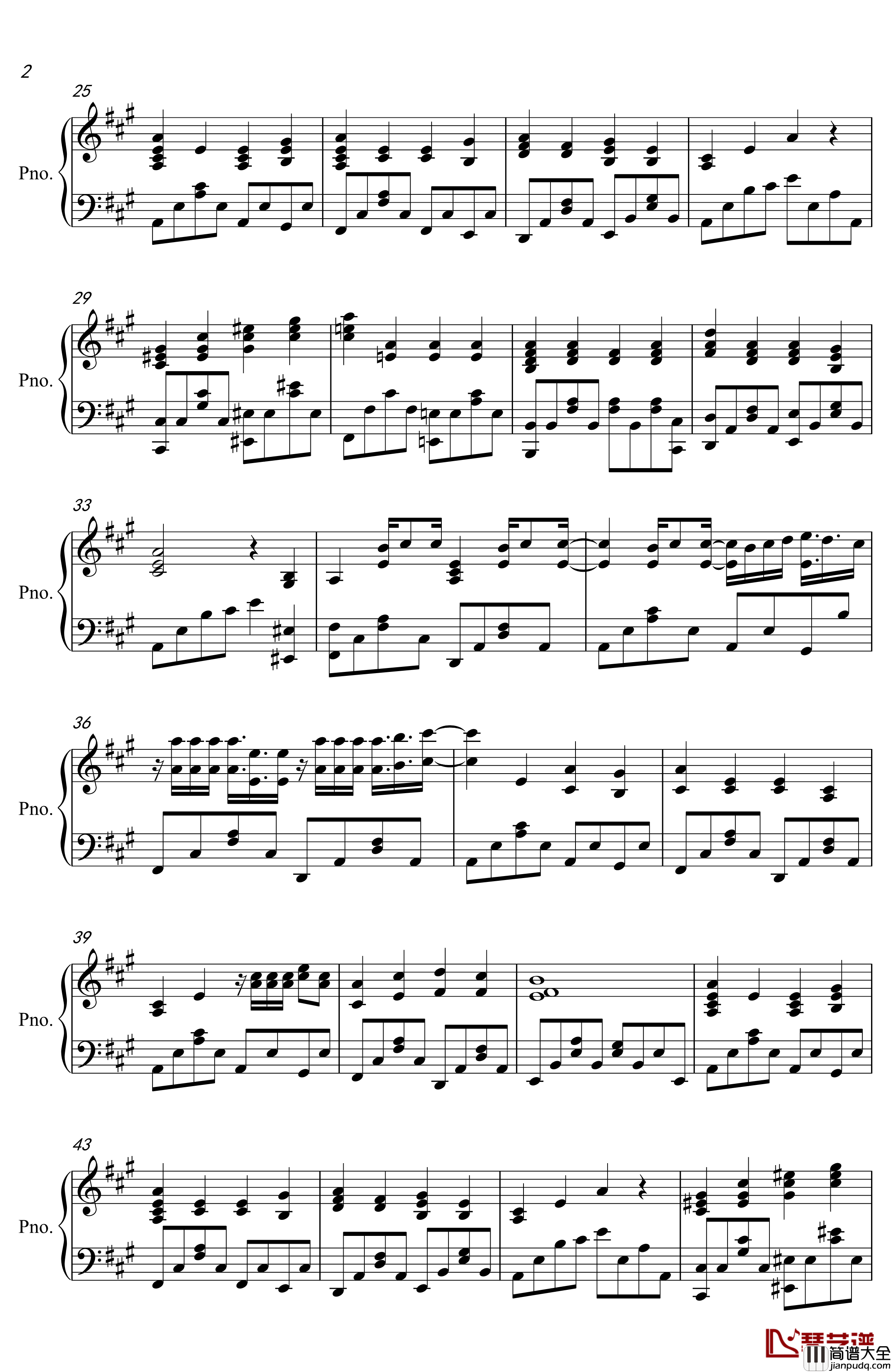 晴天钢琴谱_刘瑞琦伴奏版