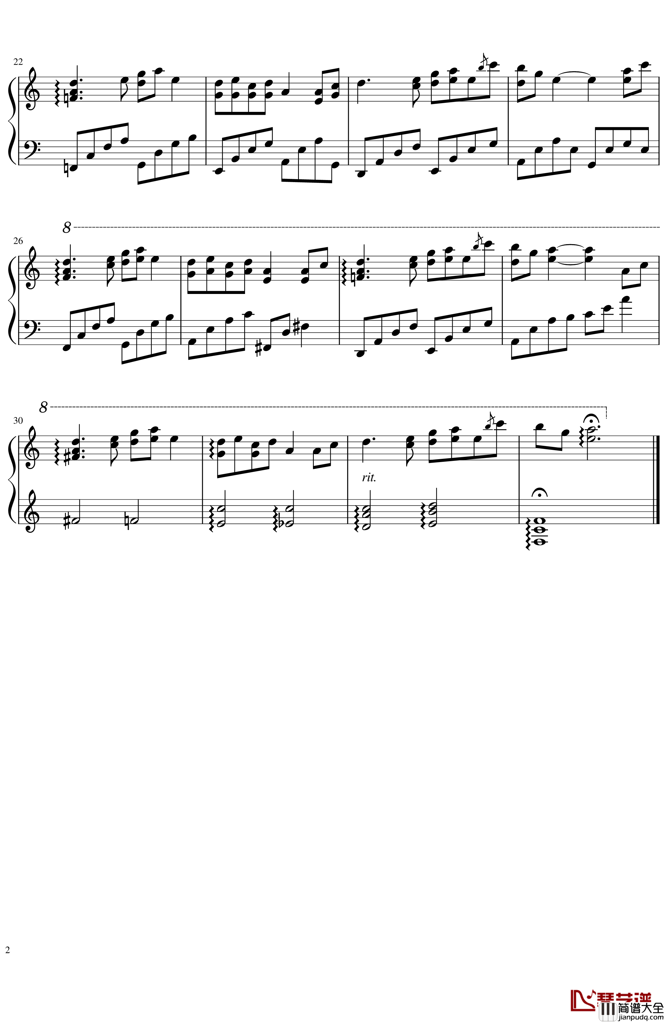 魔道祖师前尘篇钢琴谱_ED_问琴