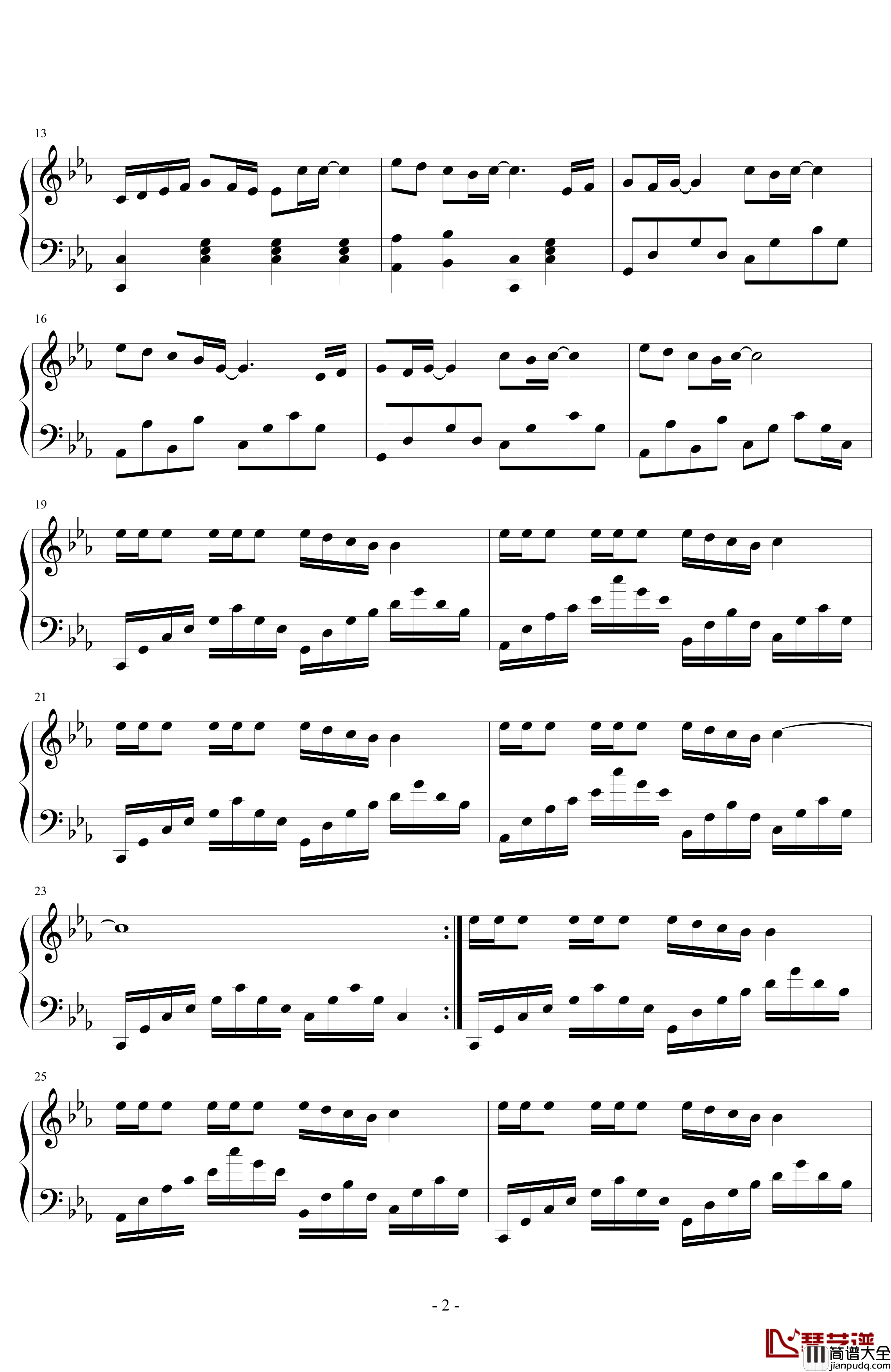 爱情杀钢琴谱_戴尚辉