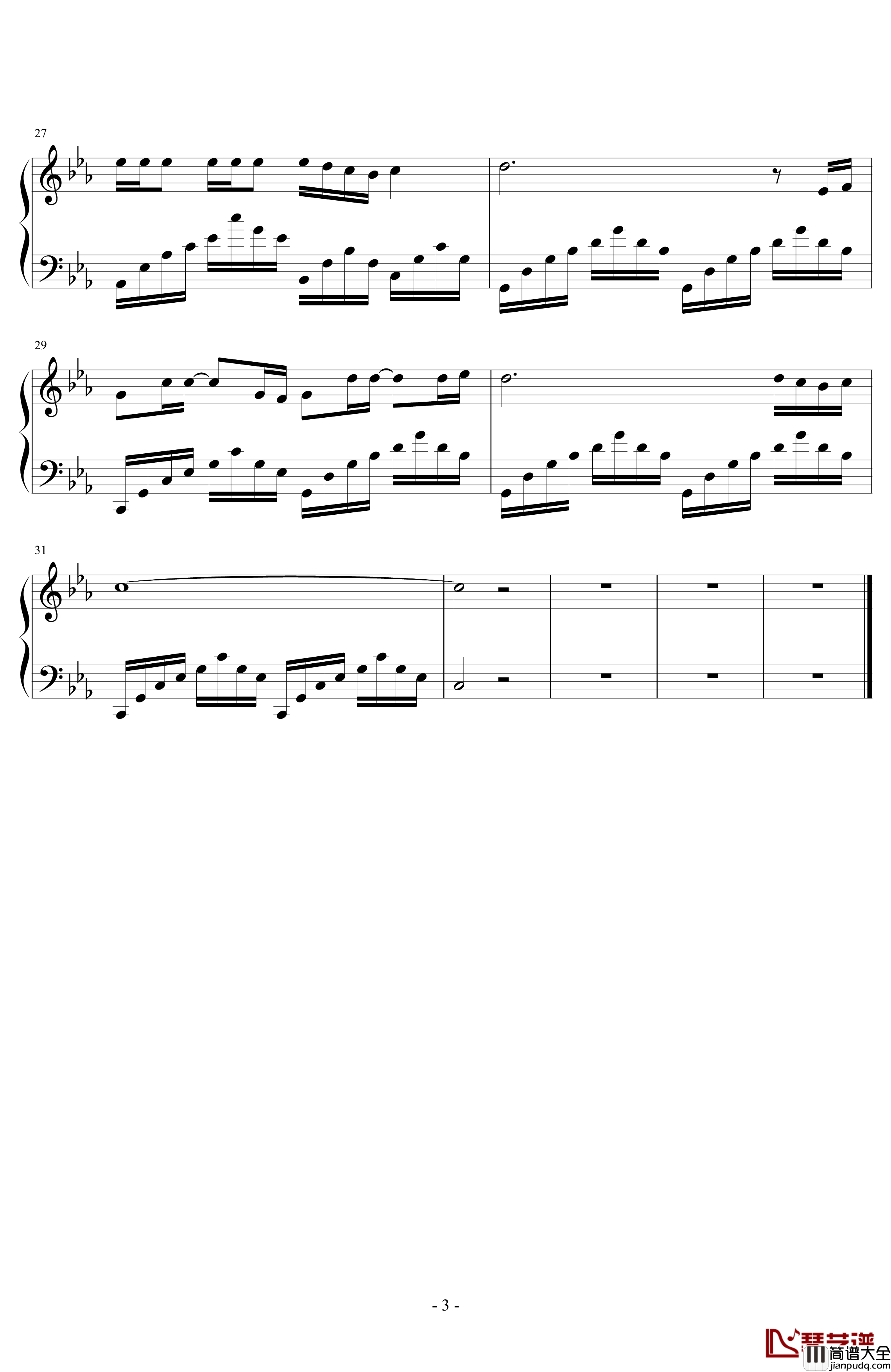 爱情杀钢琴谱_戴尚辉