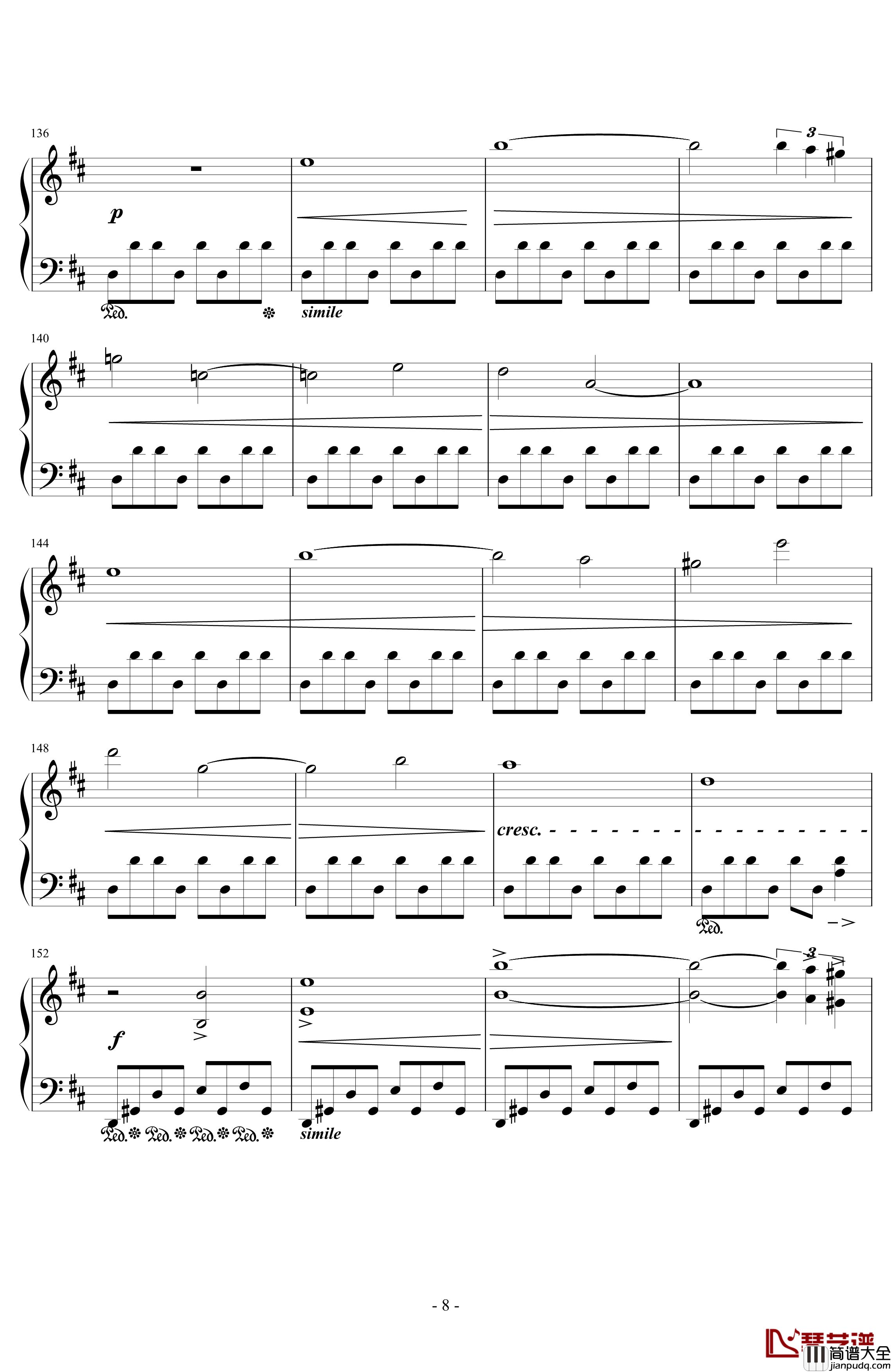 JENOVA钢琴谱_FFVII_浜口史郎