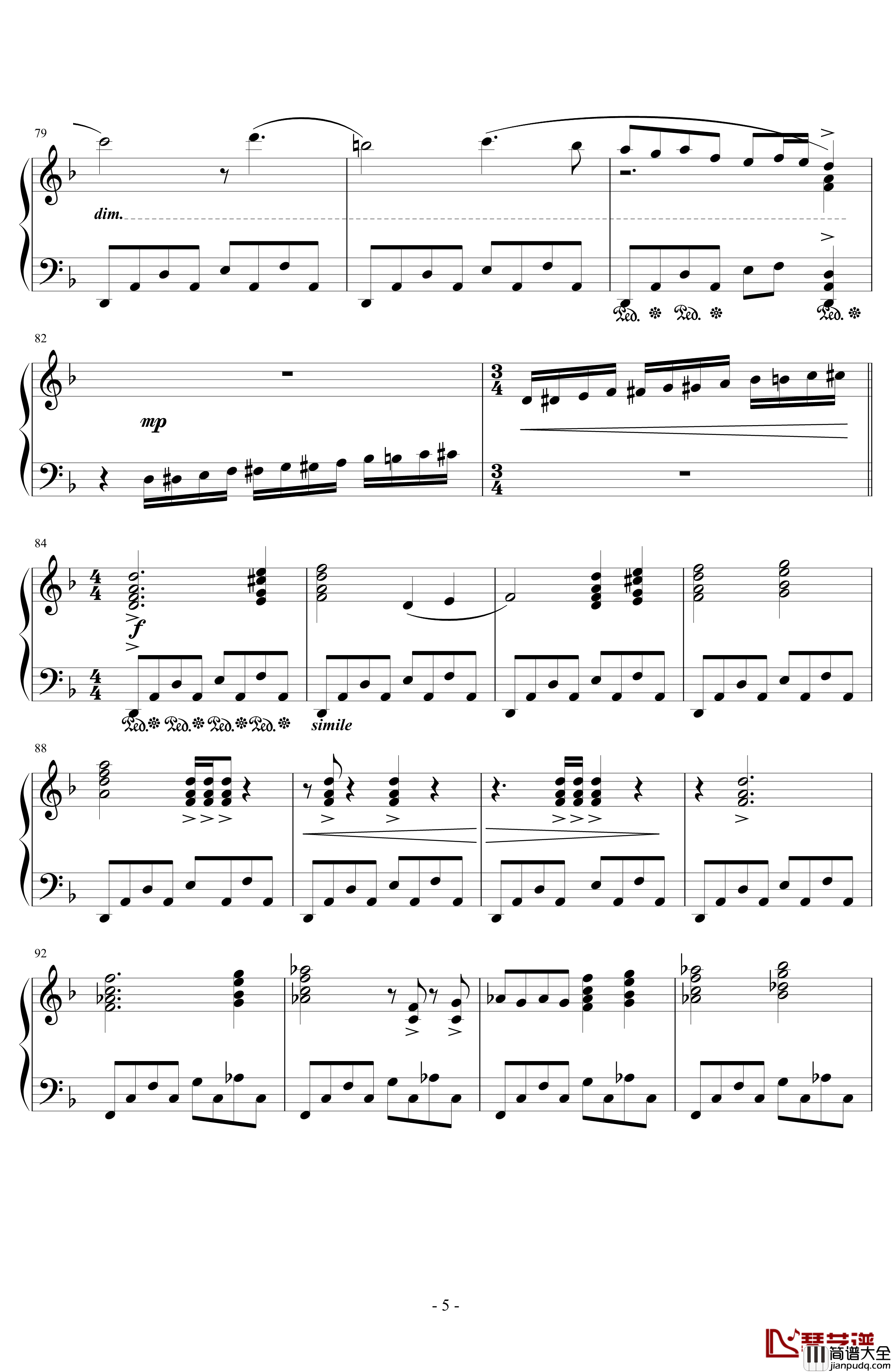 JENOVA钢琴谱_FFVII_浜口史郎