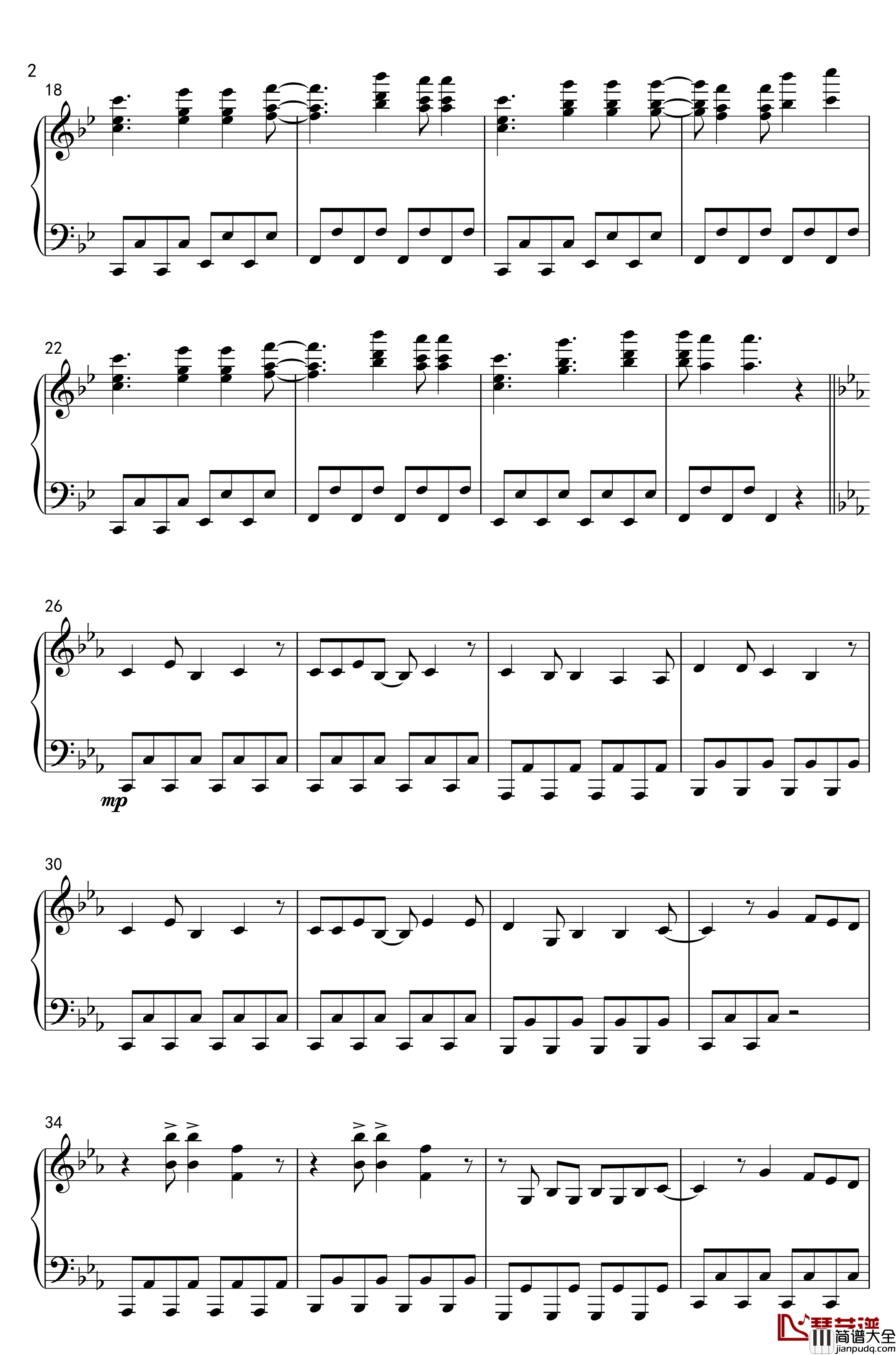 Deja_Vu钢琴谱_动漫_头文字D_Second_Stage_插曲