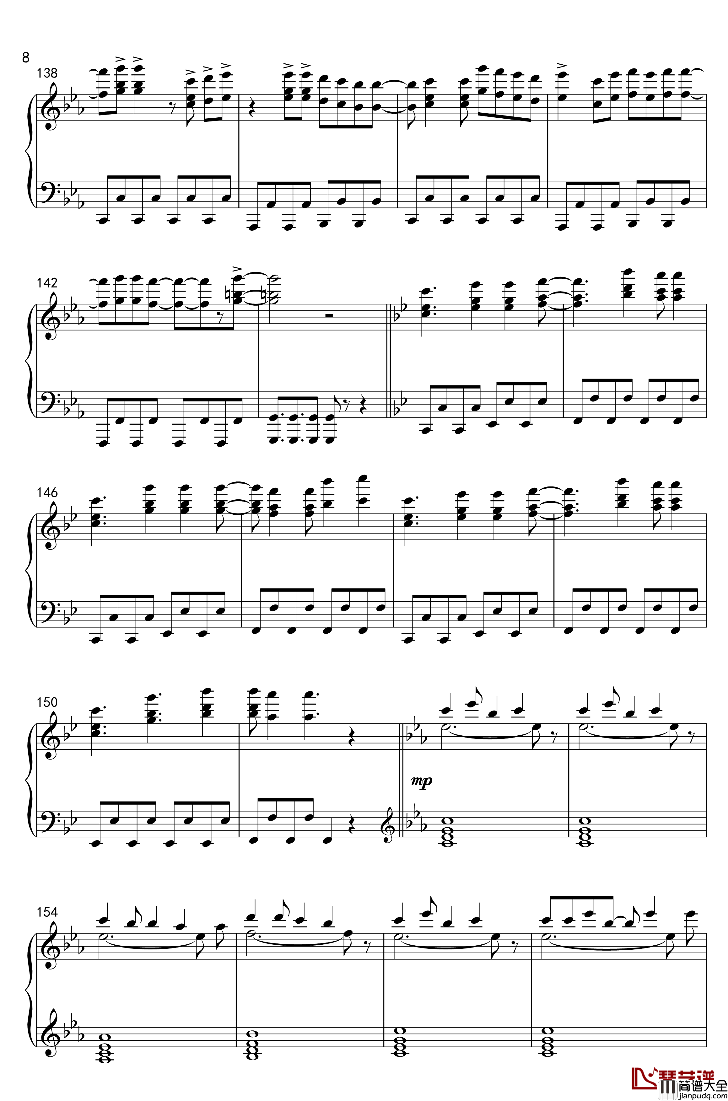 Deja_Vu钢琴谱_动漫_头文字D_Second_Stage_插曲