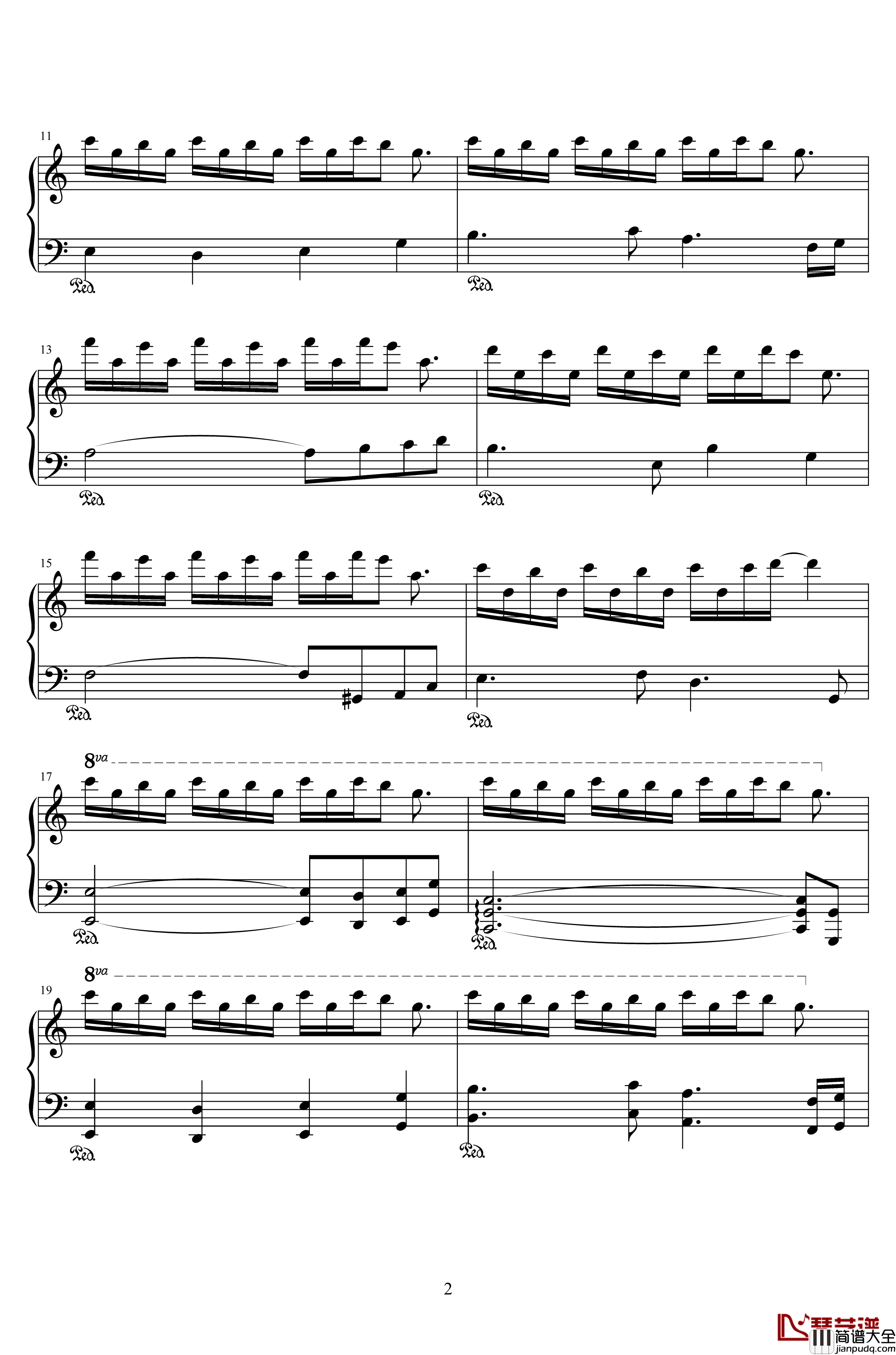 脚踏车钢琴谱_周杰伦__不能说的秘密_电影插曲