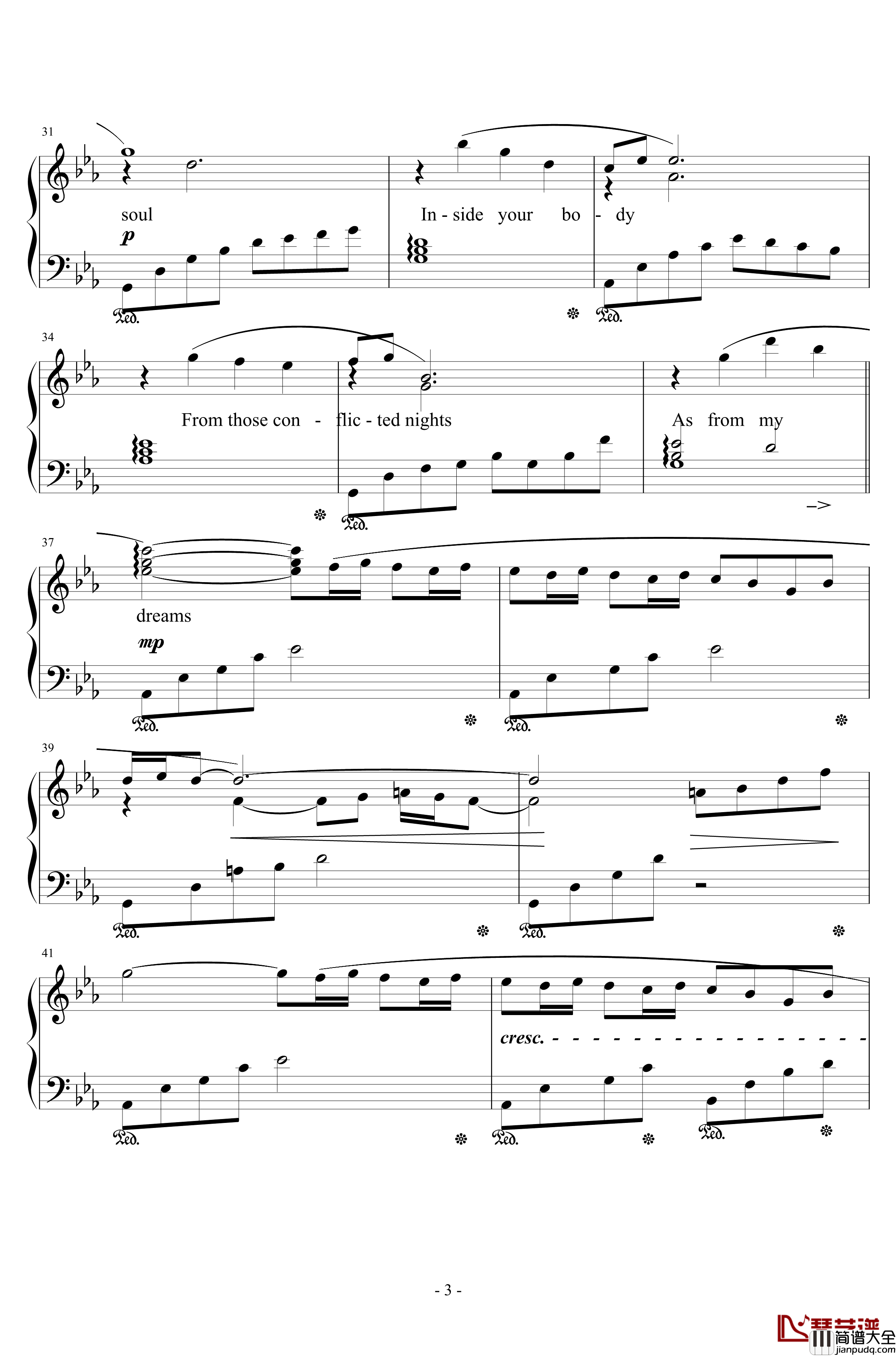 Suteki_Da_Ne钢琴谱_浜口史郎