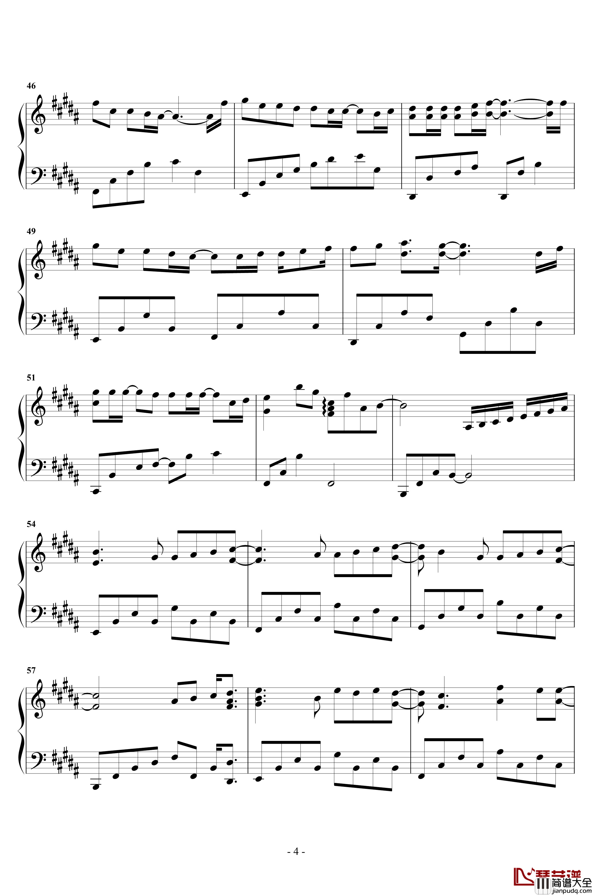 云烟成雨钢琴谱_华丽独奏_王心怡