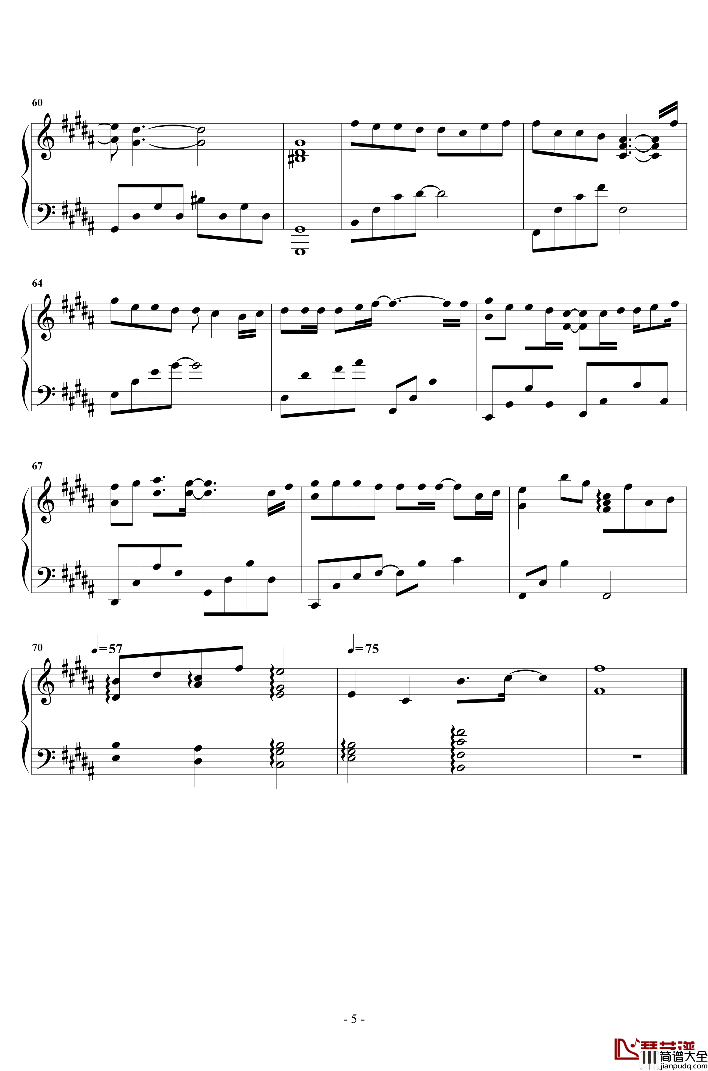 云烟成雨钢琴谱_华丽独奏_王心怡