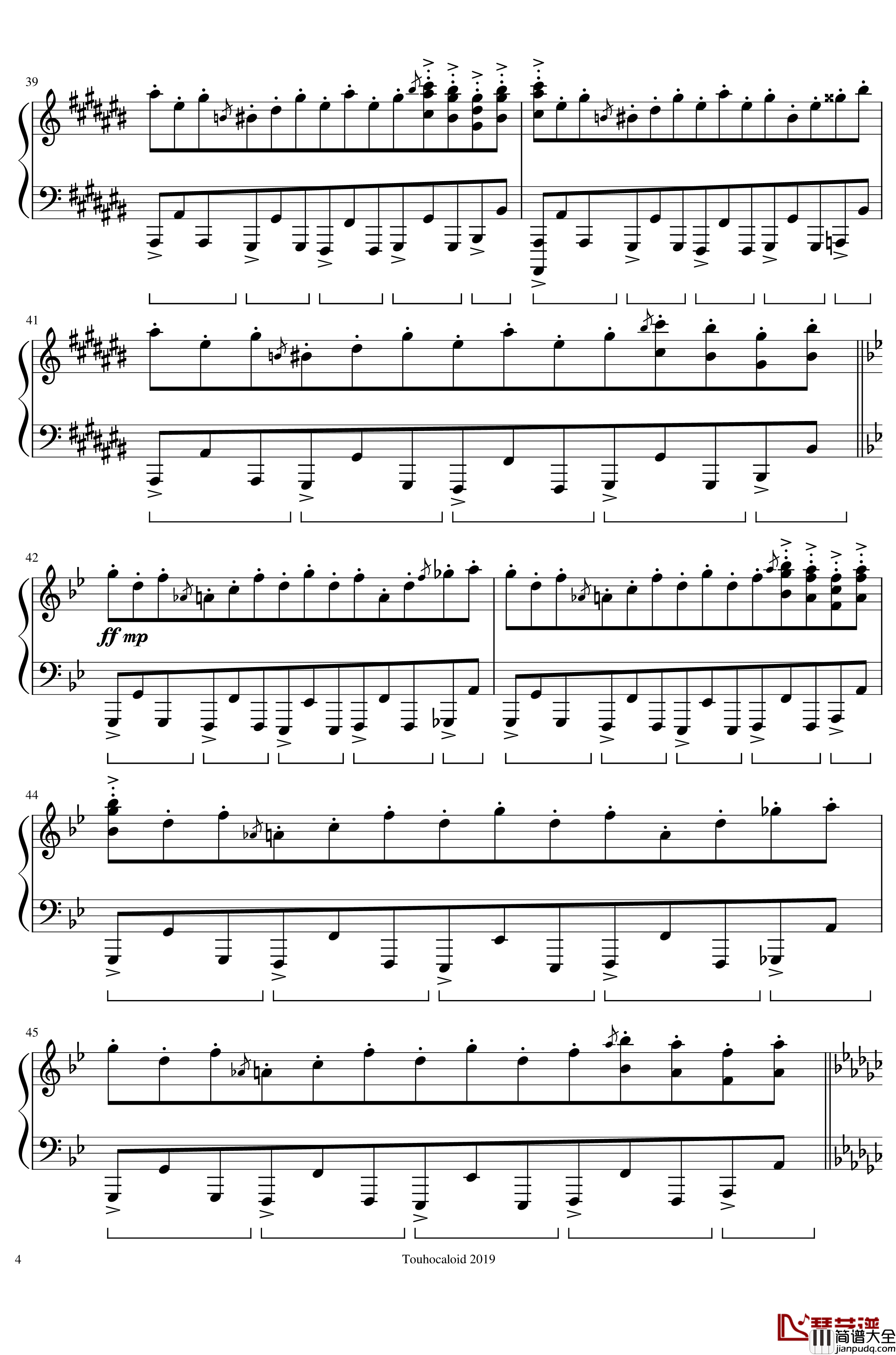 Seraphic_Chicken钢琴谱_东方鬼形兽_东方project