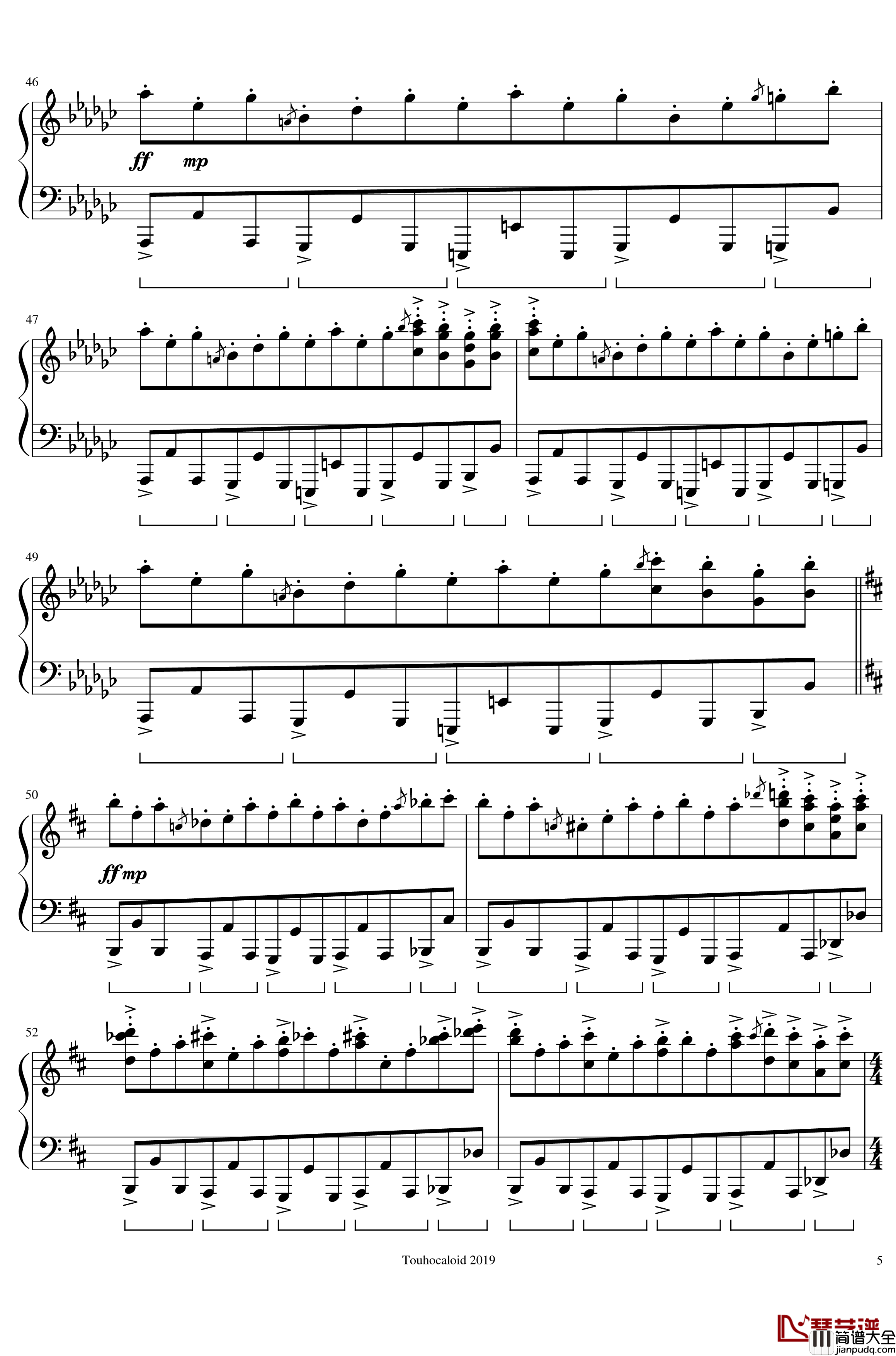 Seraphic_Chicken钢琴谱_东方鬼形兽_东方project