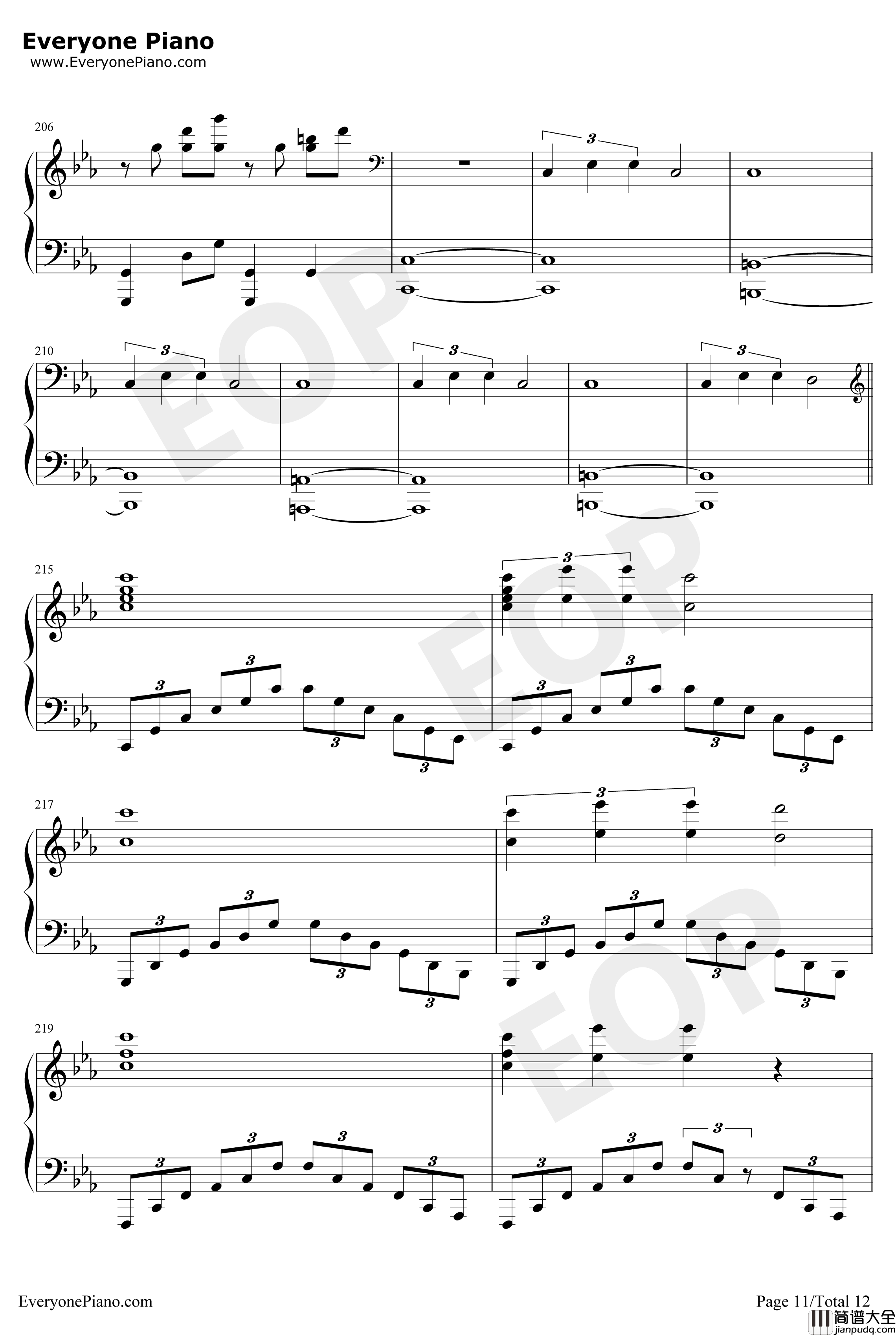 The_Night_King钢琴谱_RaminDjawadi_权力的游戏第八季OST