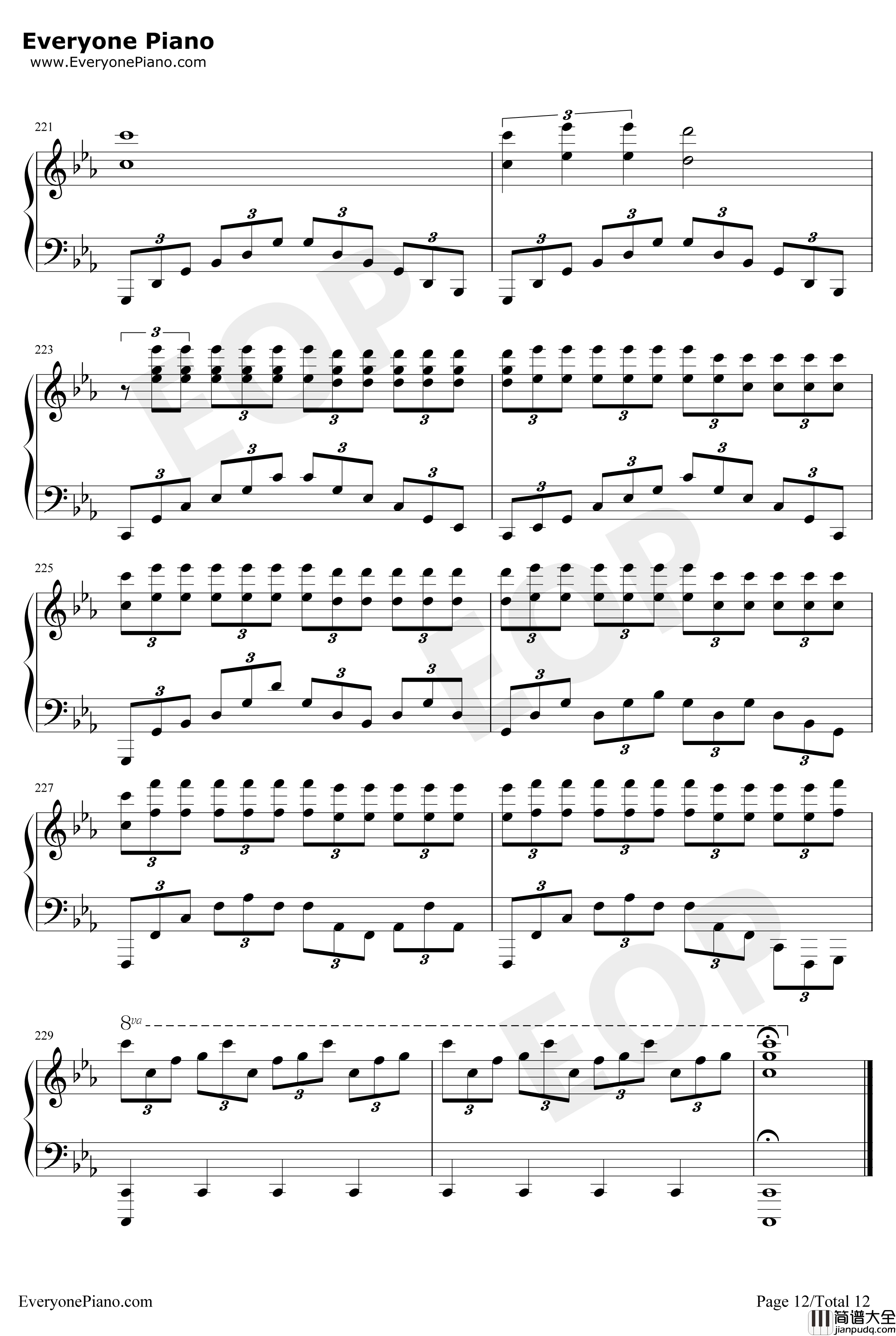 The_Night_King钢琴谱_RaminDjawadi_权力的游戏第八季OST