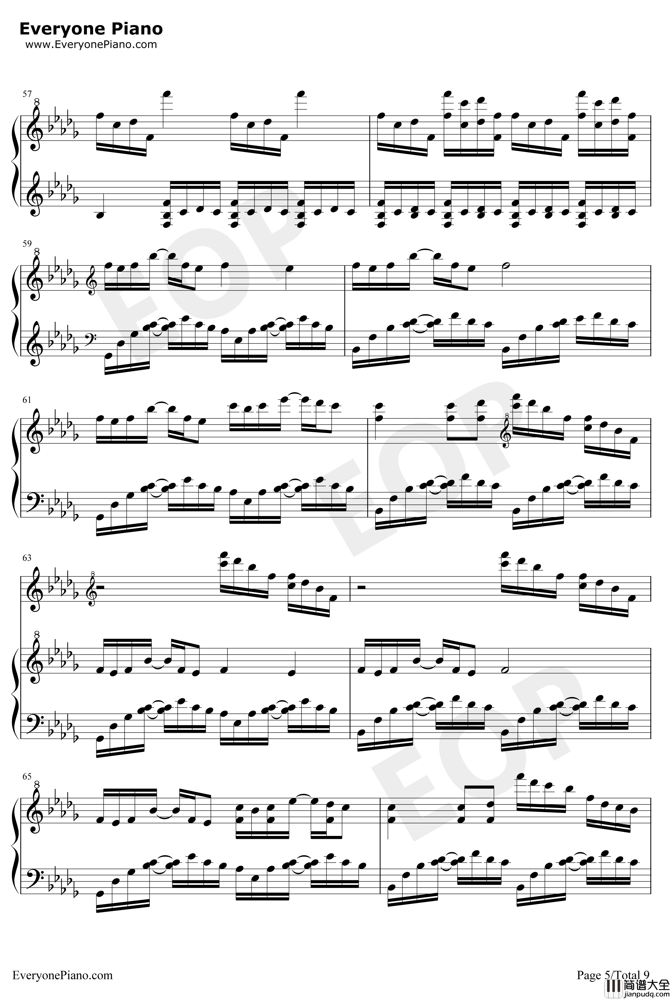 情书钢琴谱_DJOkawari_完美版