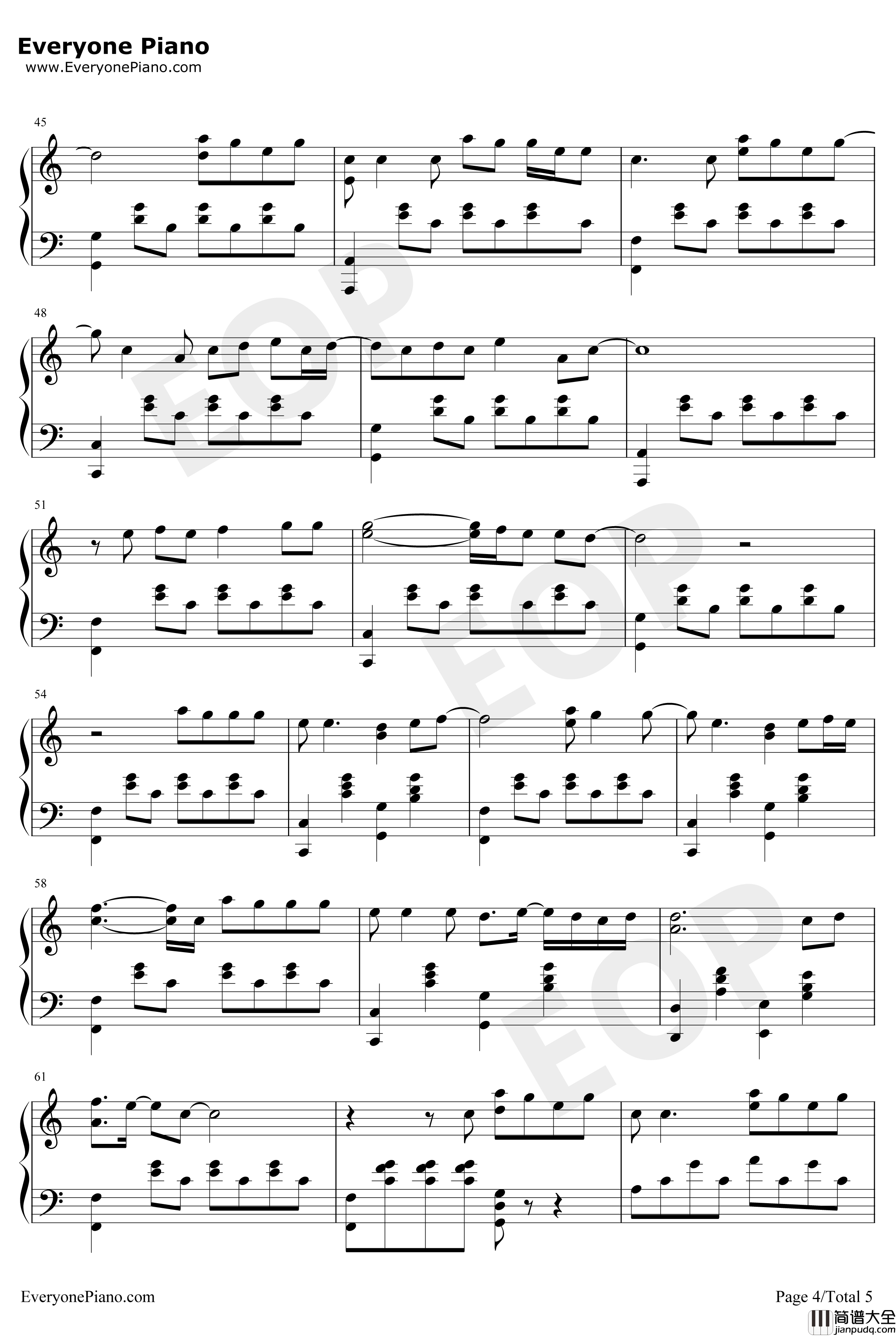 Monsters钢琴谱_KatieSky_抖音热歌_爱你不止三千遍