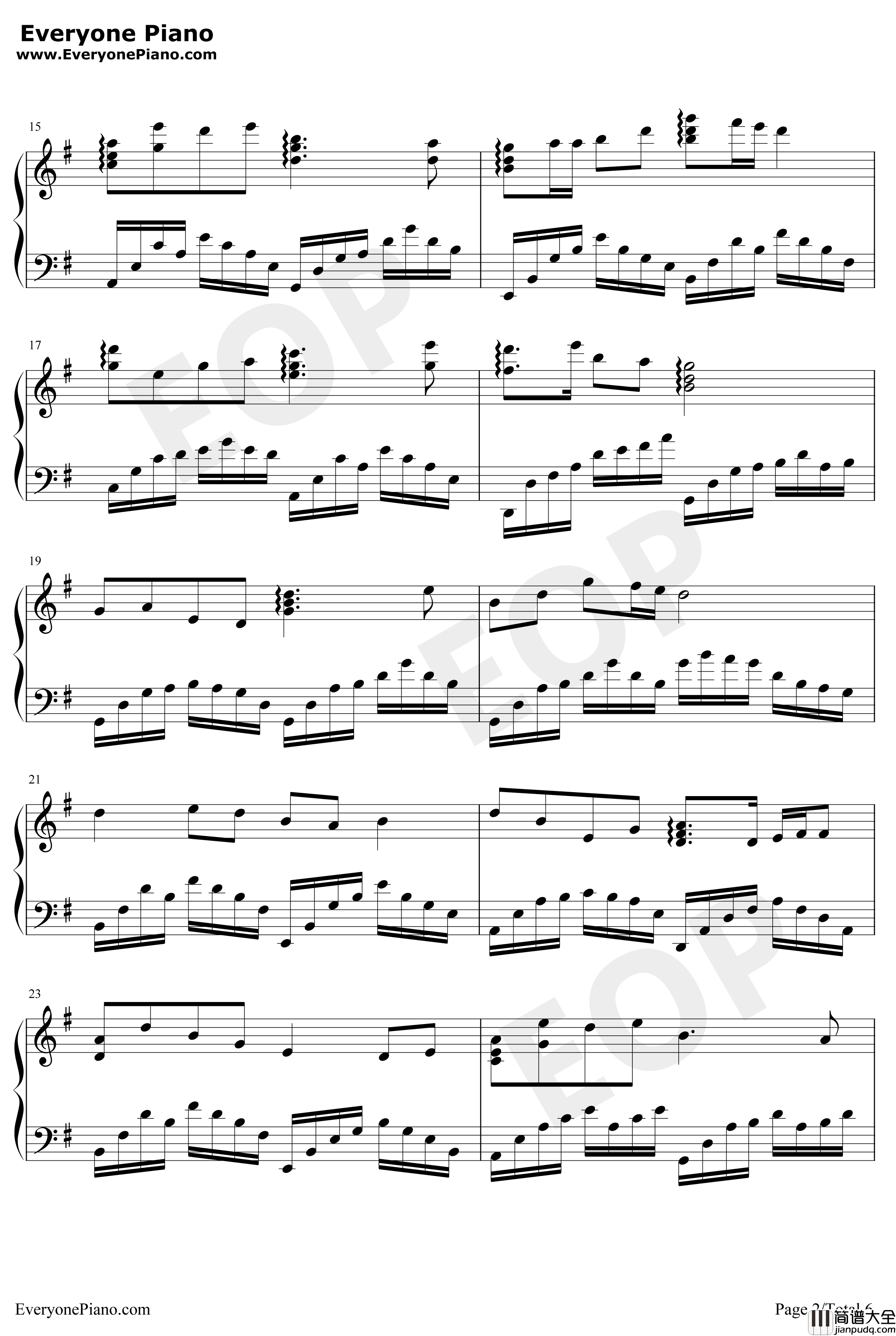 一条大河钢琴谱_刘炽_完美独奏版_我的祖国_上甘岭插曲