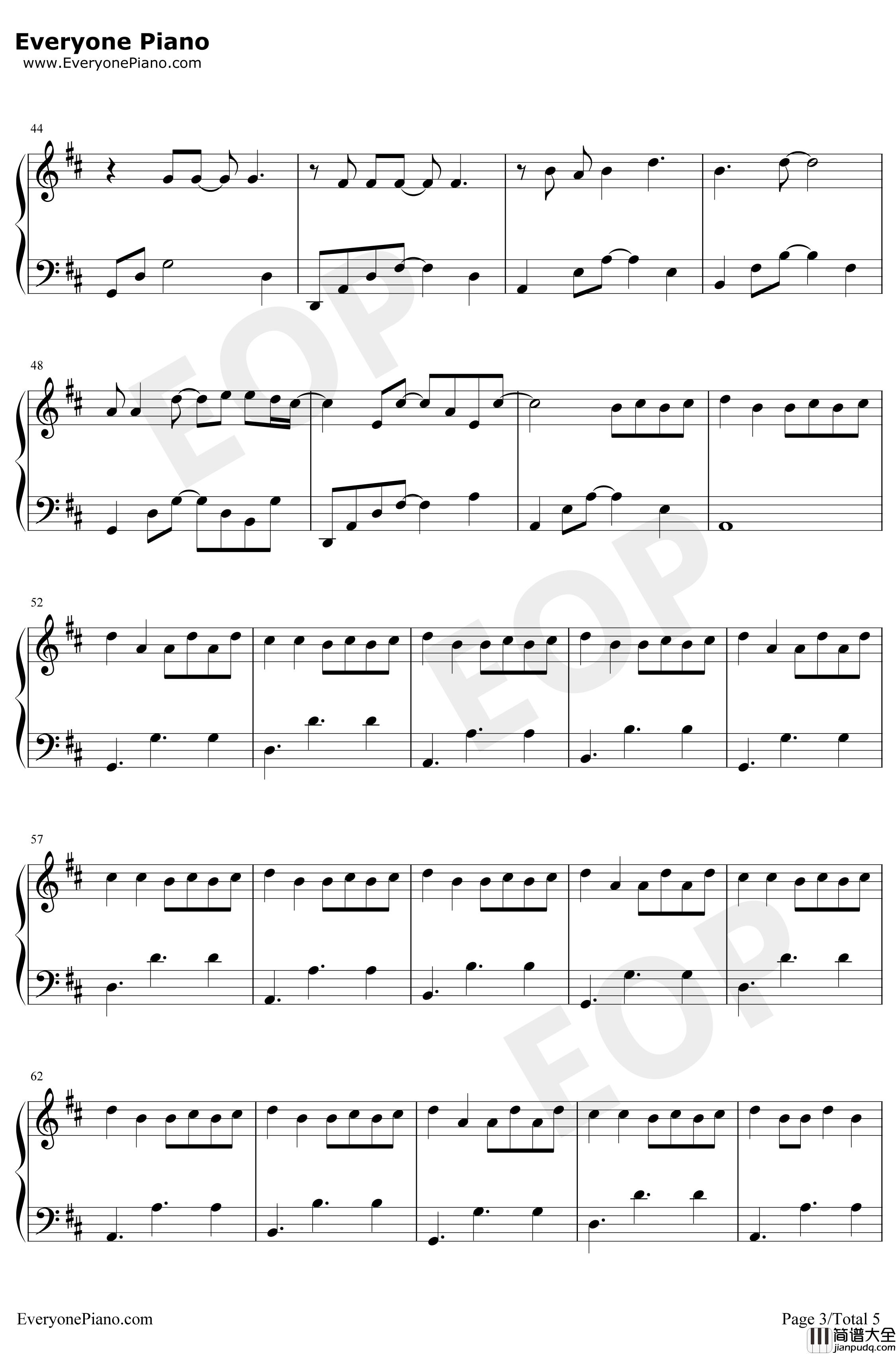 Calma钢琴谱_PedroCapo_PedroCapo