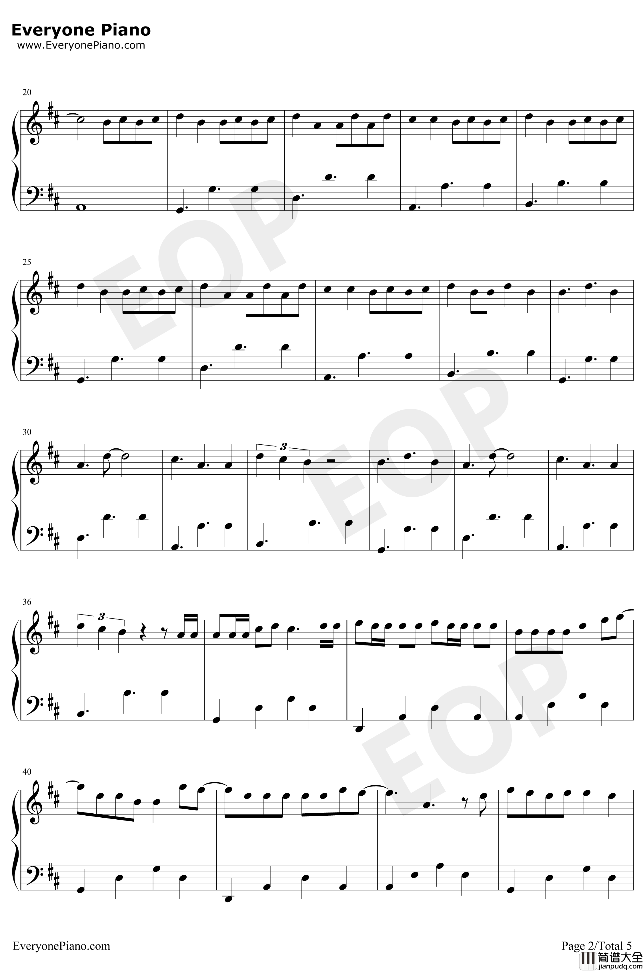 Calma钢琴谱_PedroCapo_PedroCapo