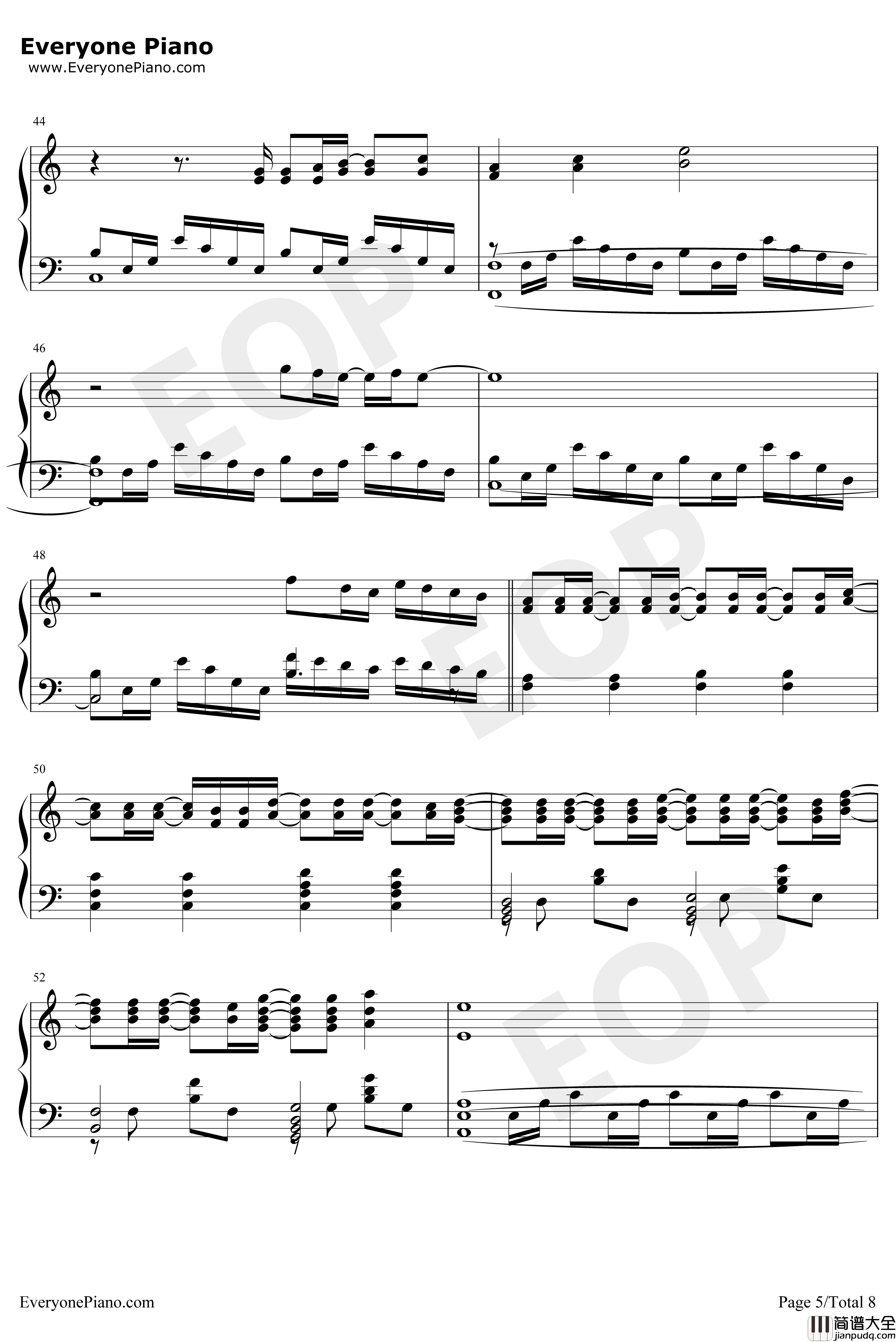 I_Love_You钢琴谱_BillieEilish