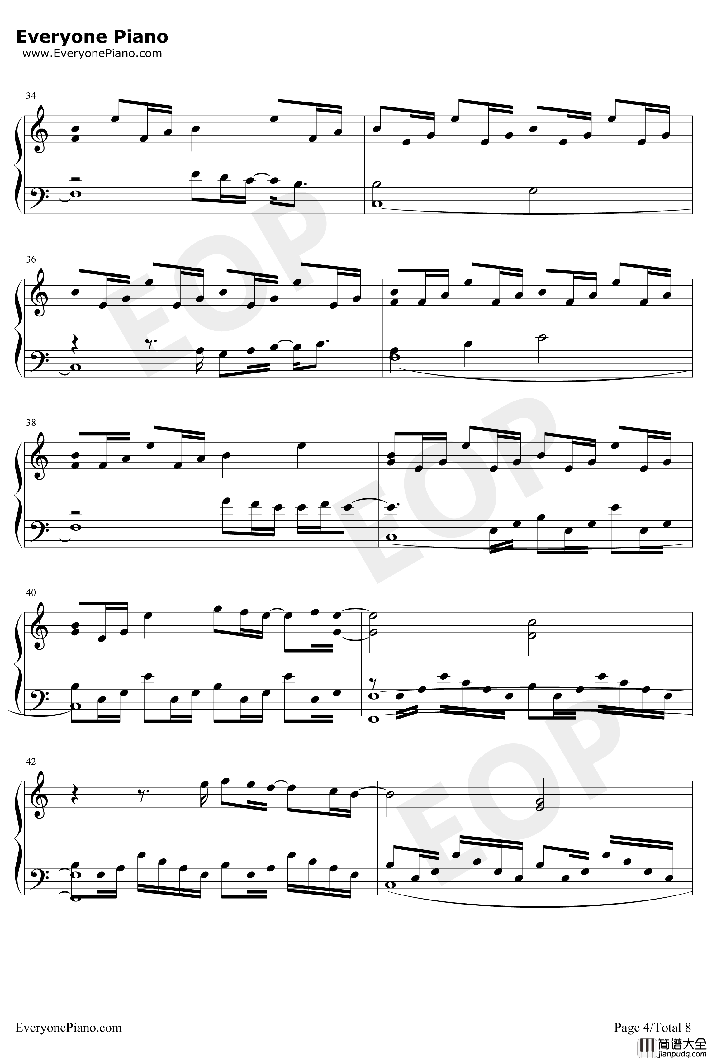 I_Love_You钢琴谱_BillieEilish