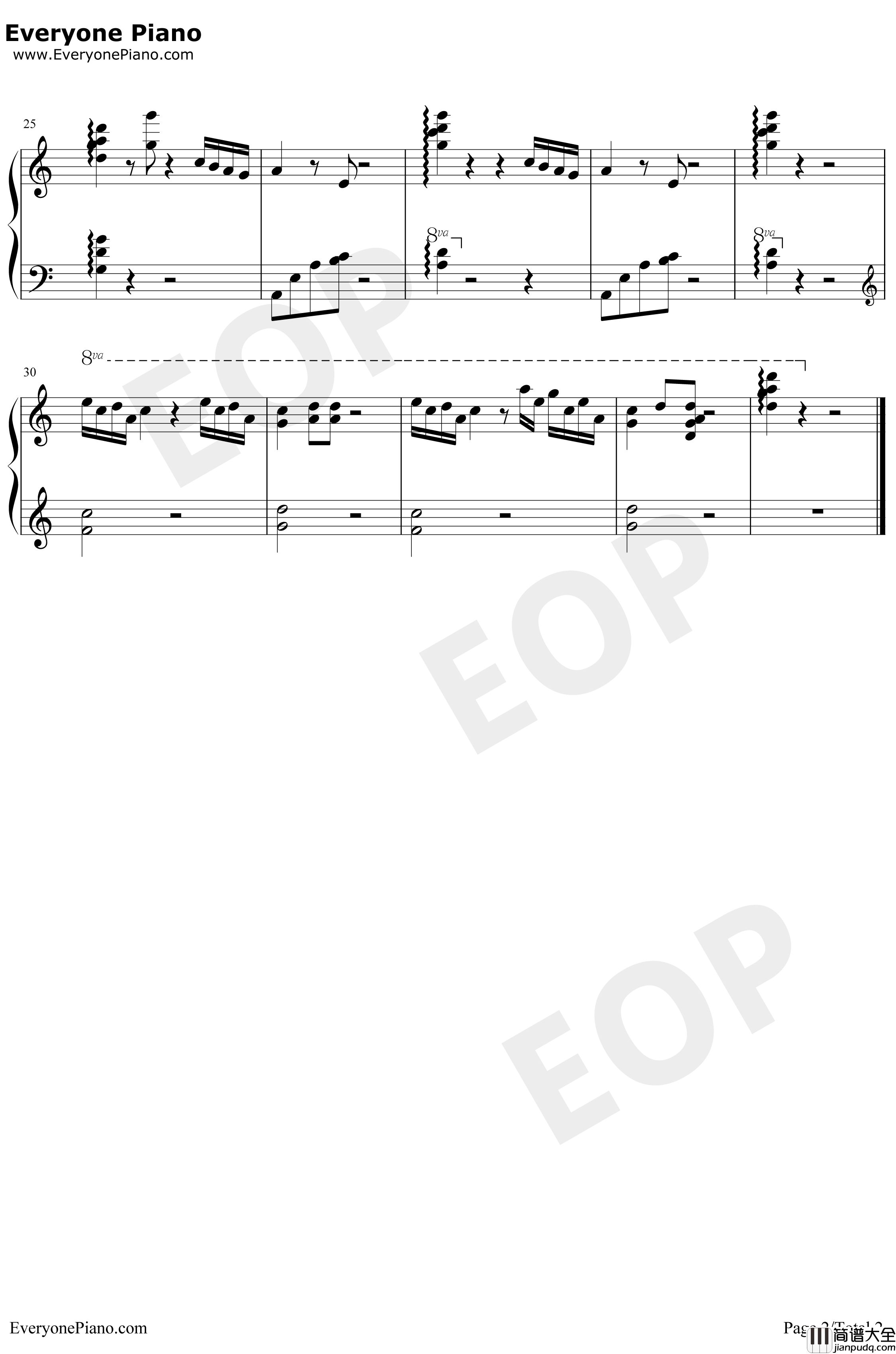 托された想い钢琴谱_増田俊郎_元气少女缘结神OST