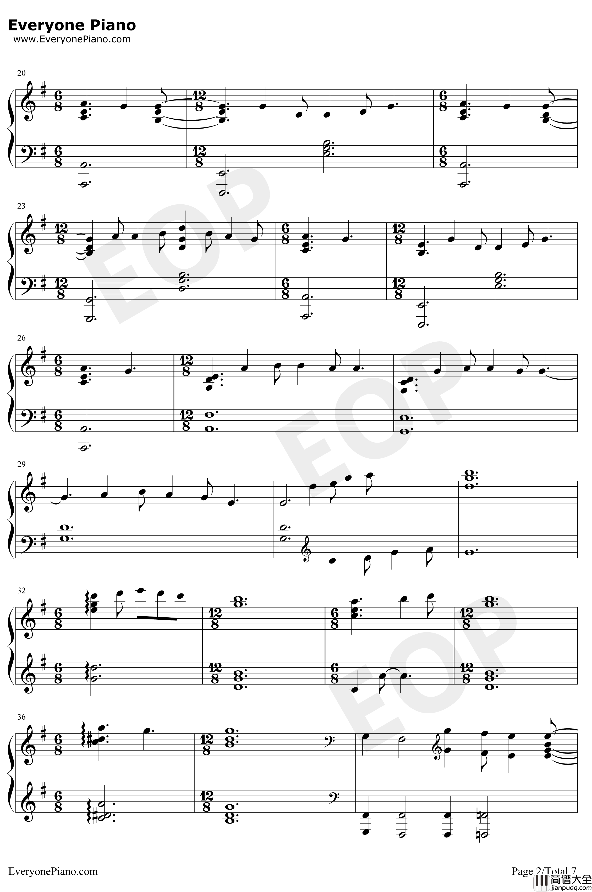 Shape_of_You钢琴谱_EdSheeran_演奏版